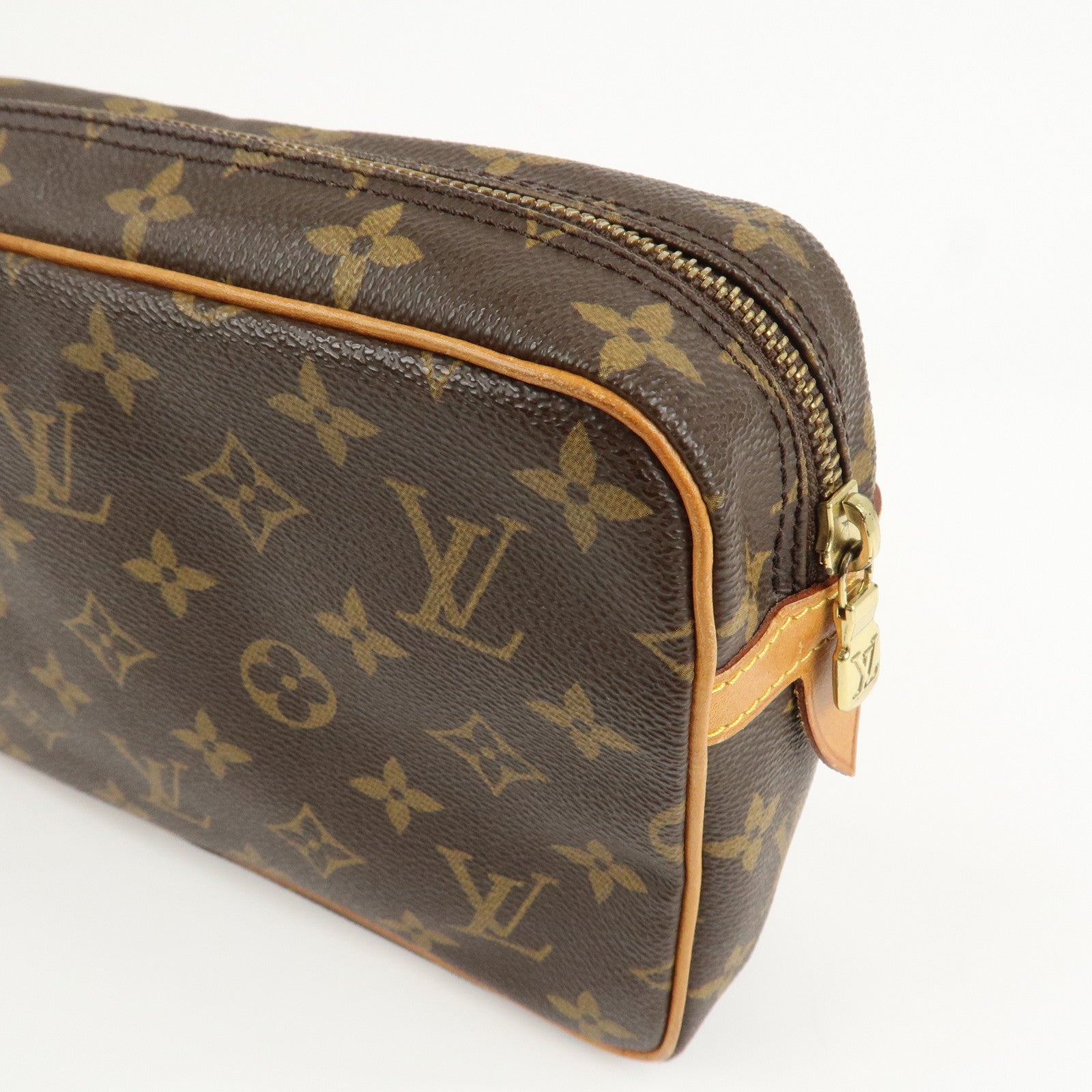 Louis Vuitton Monogram Compiegne 28 Pouch Clutch Bag Brown M51845