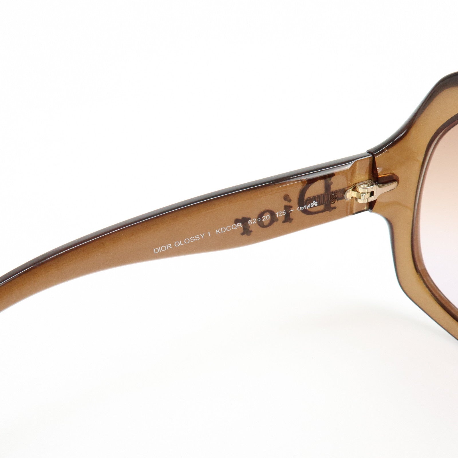 Christian Dior Glossy1 Plastic Sunglasses 62□20 120 Brown