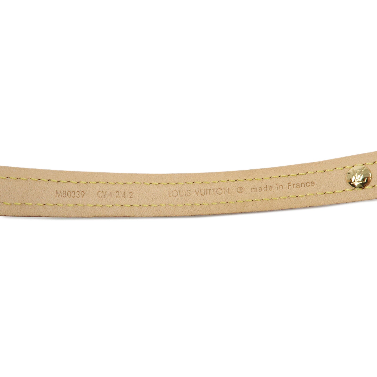 Louis Vuitton Monogram Canvas Leather Dog Collar Brown M80340