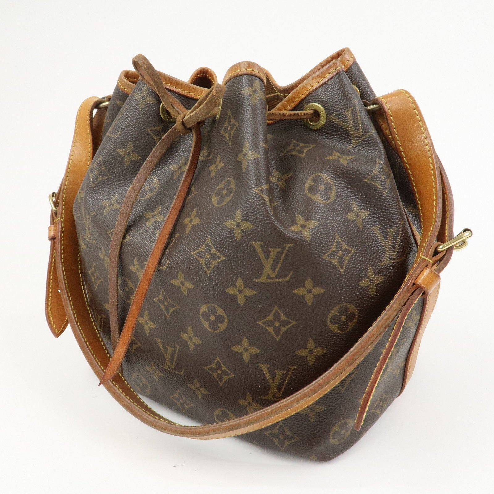 Louis Vuitton Monogram Petit Noe Shoulder Bag Brown M42226