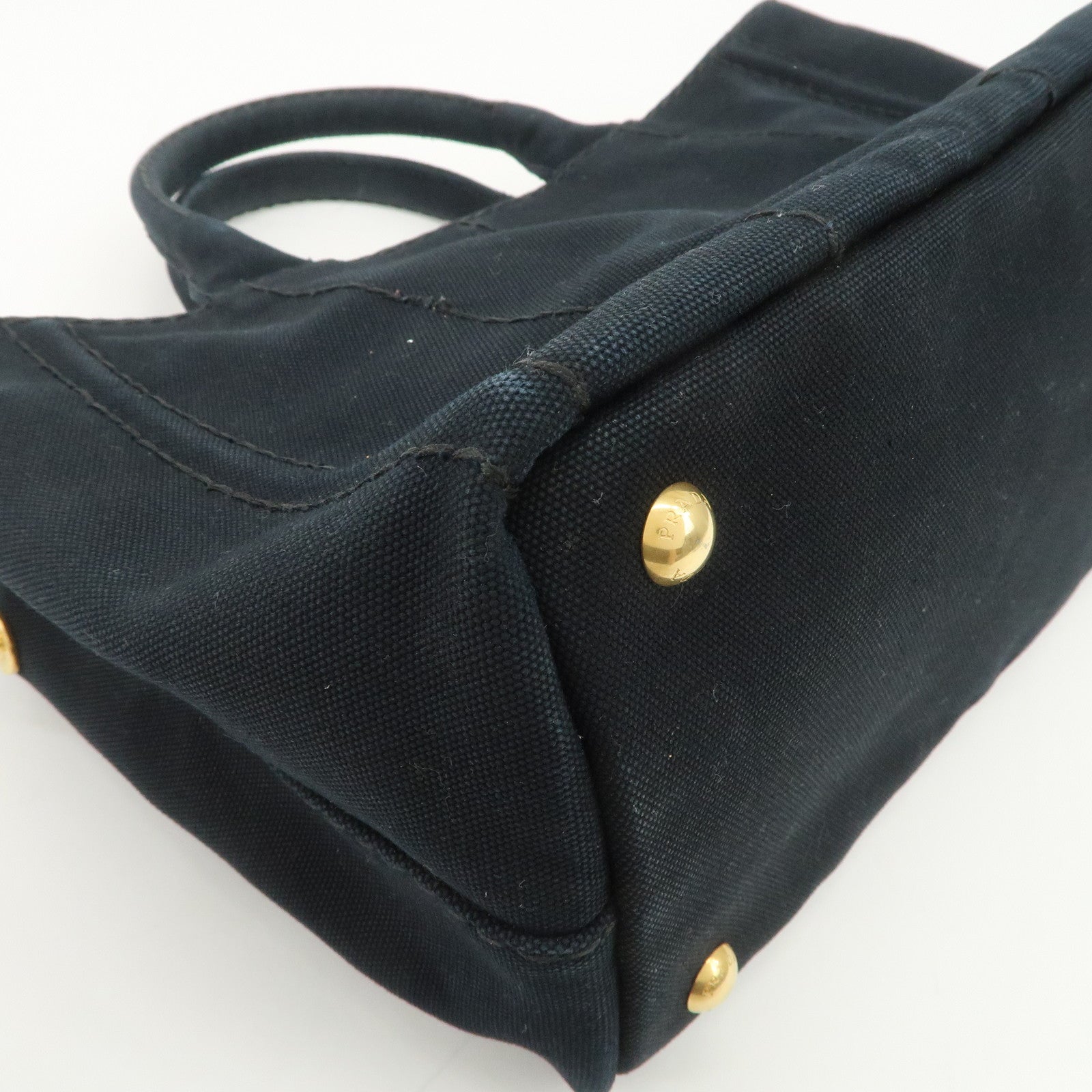 PRADA Logo Canapa Mini Canvas 2Way Bag Hand Bag Shoulder Bag 1BG439