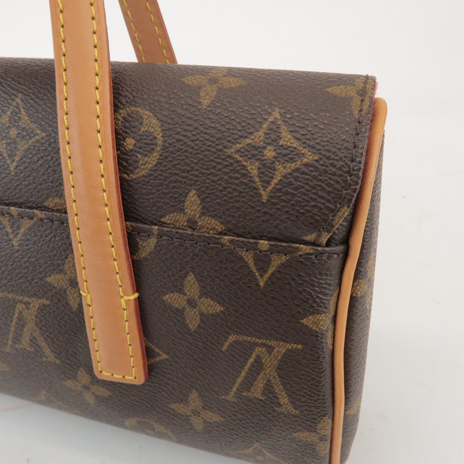 Louis Vuitton Monogram Sonatine Hand Bag Brown M51902