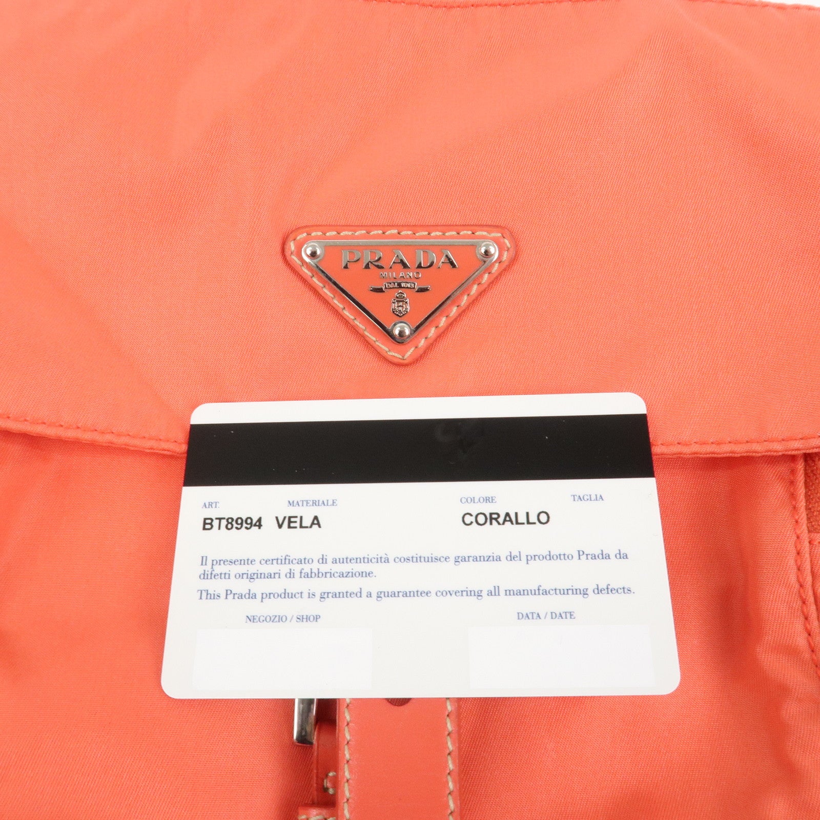 PRADA Triangle Logo Nylon Leather Shoulder Bag Crossbody Bag BT8994