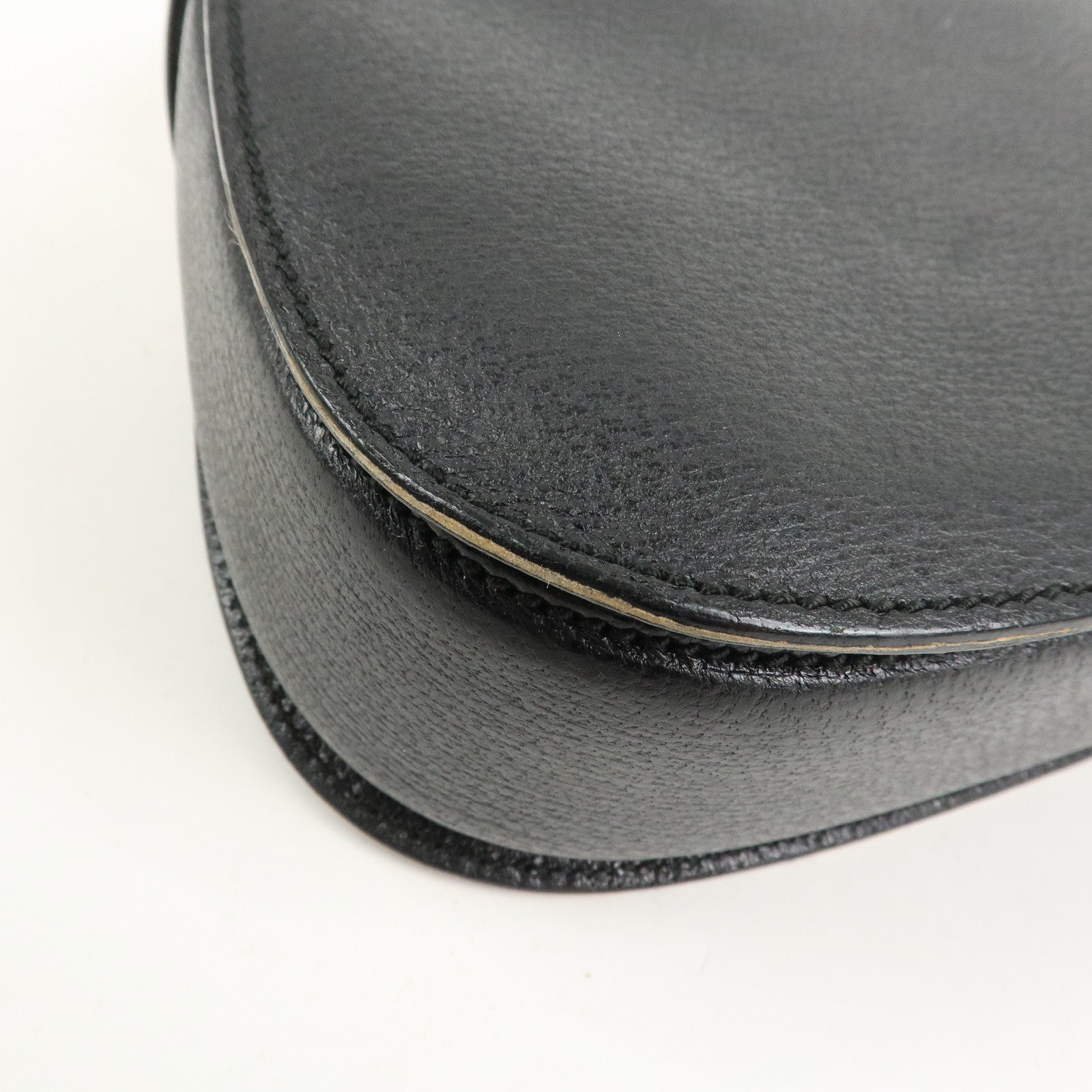 GUCCI Bamboo Leather 2Way Bag Hand Bag Shoulder Bag Black 000・2013