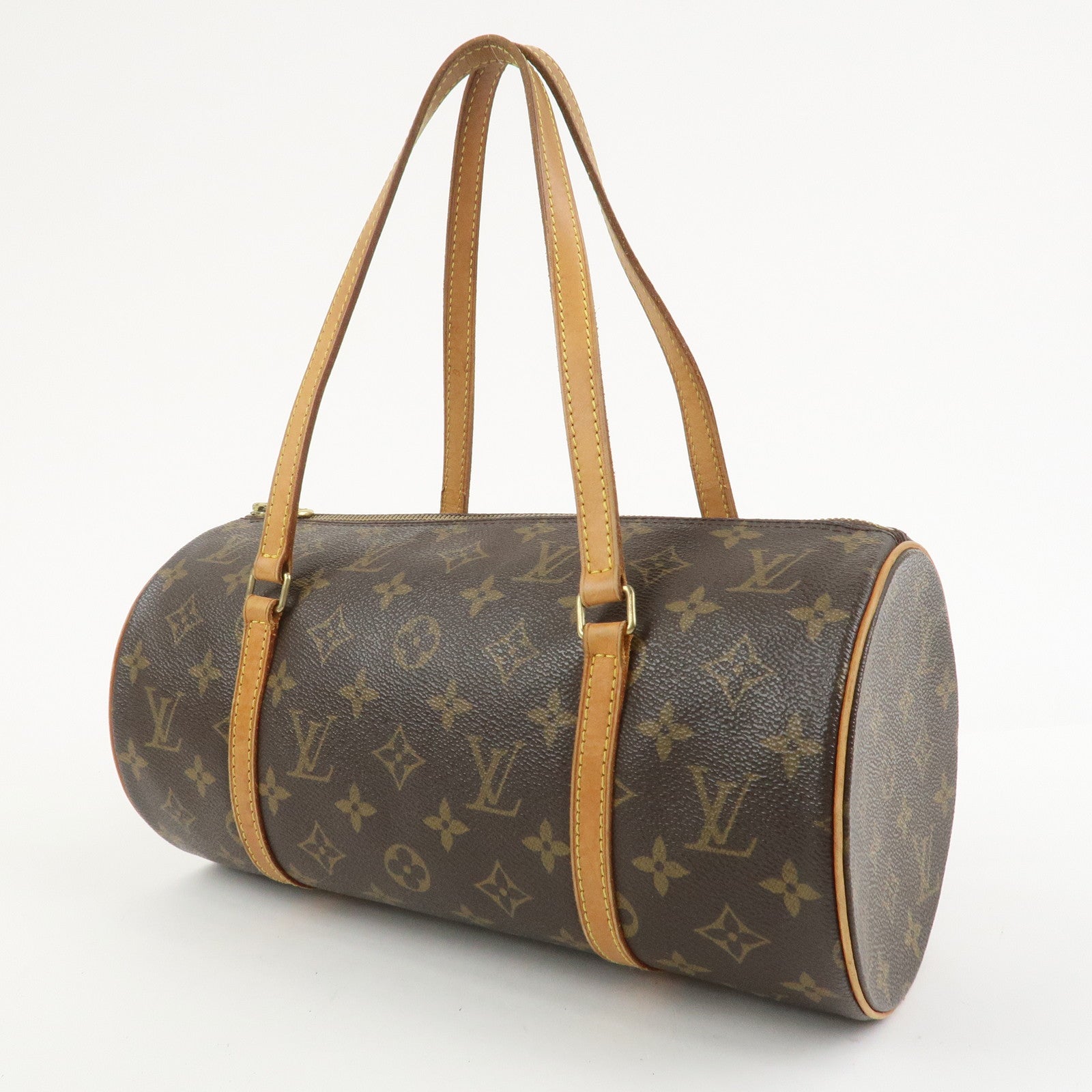 Louis Vuitton Monogram Papillon 30 Hand Bag Brown M51385