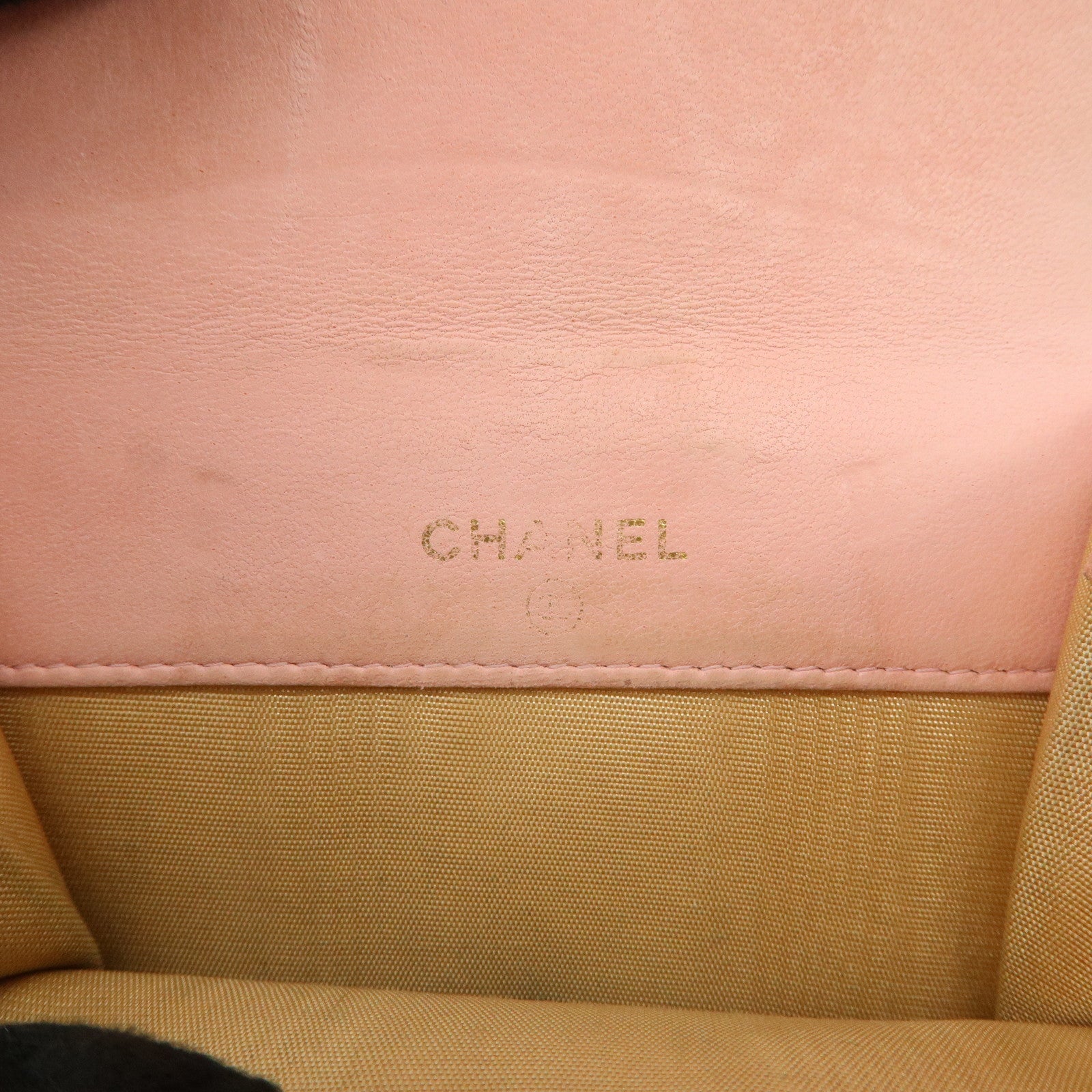 CHANEL COCO Mark Caviarskin Bi-fold Wallet Compact Wallet Pink