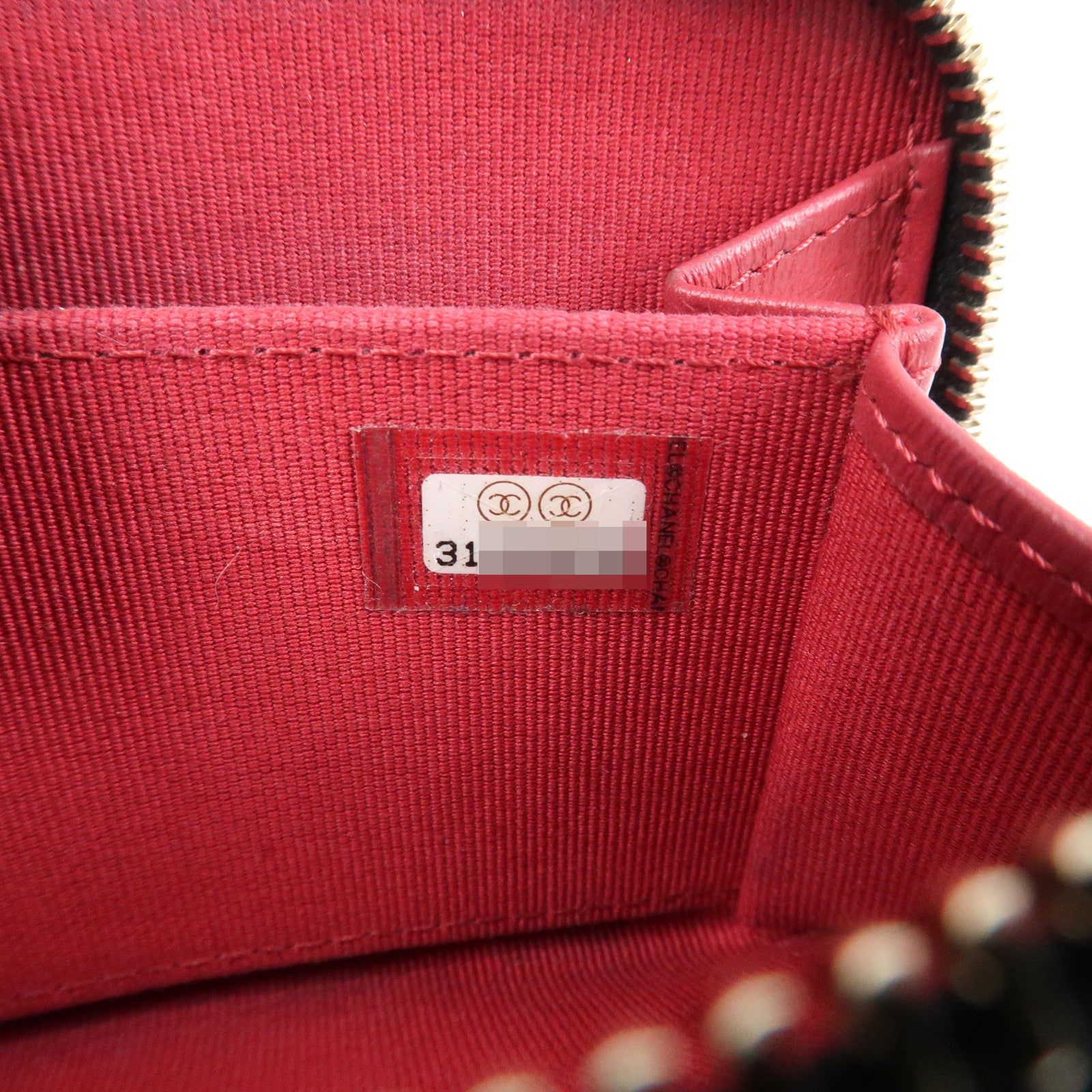 CHANEL Chanel 19 Lamb Skin Round Zippy Coin Case Black AP2701