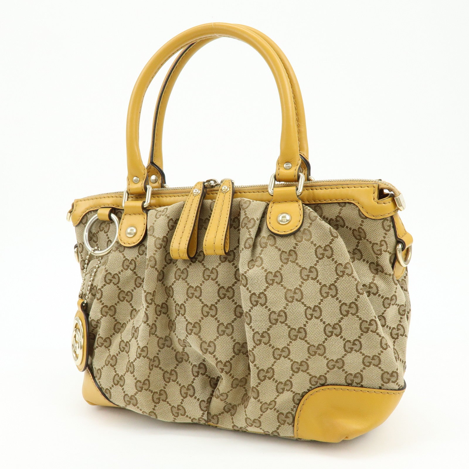 GUCCI Sukey Interlocking GG Canvas Leather 2Way Shoulder Bag 247902
