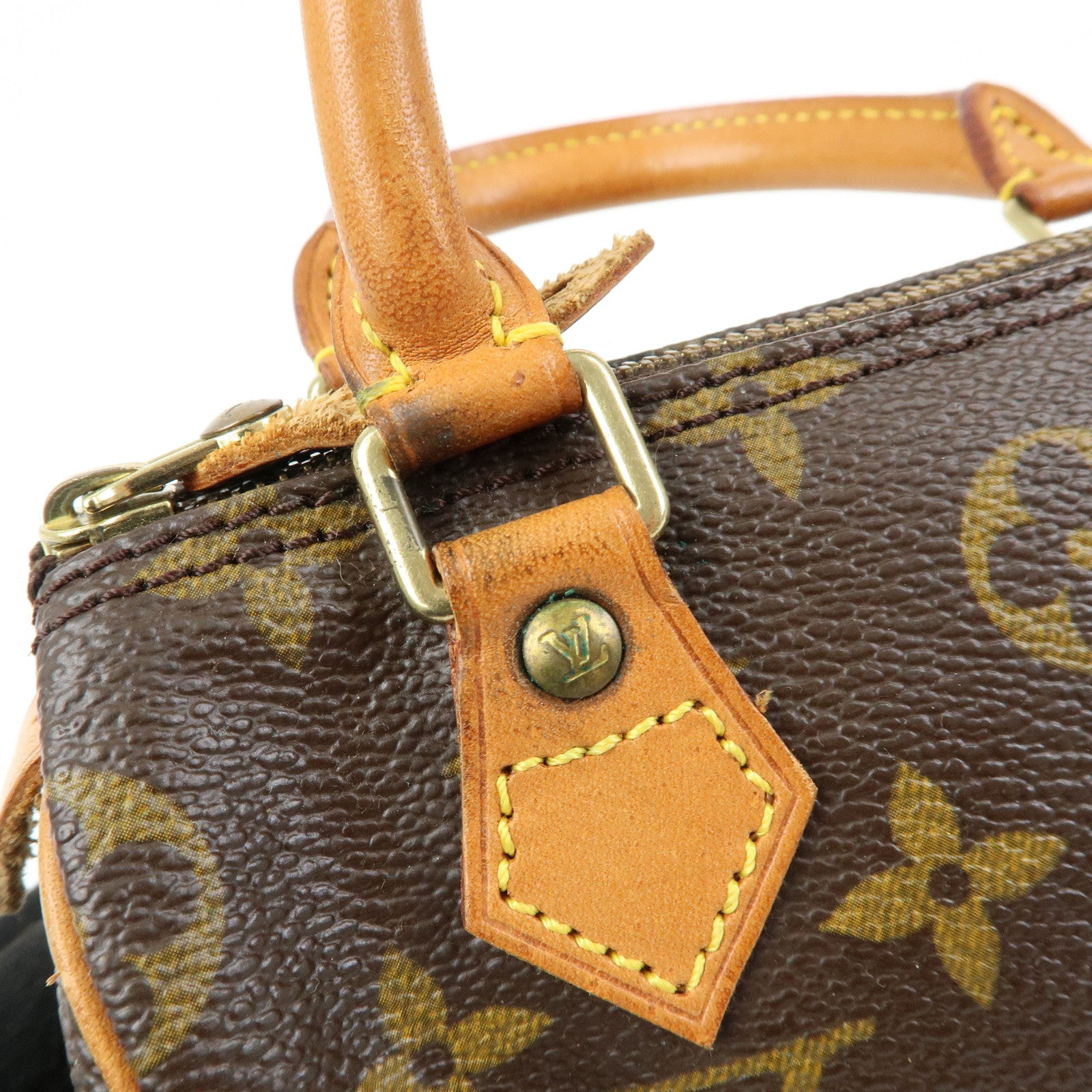 Louis Vuitton Monogram Mini Speedy Hand Shoulder Bag Brown M41534