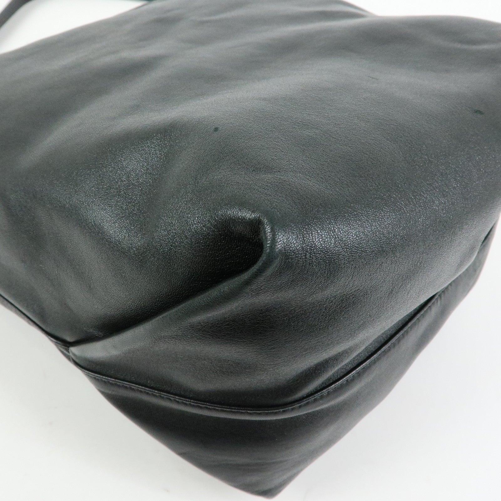 SAINT LAURENT PARIS Teddy Leather Chain Shoulder Bag Black 538447