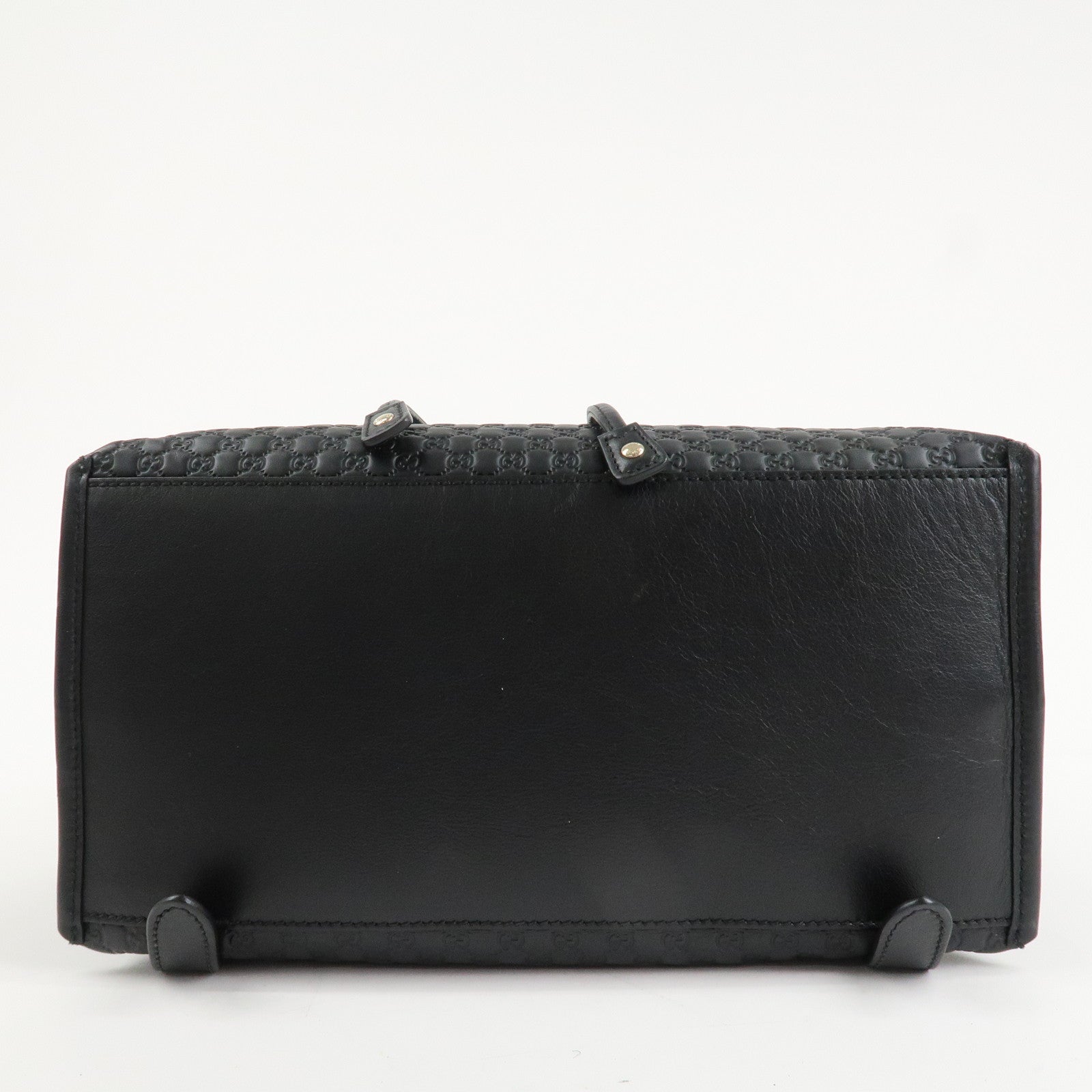 GUCCI Micro Guccissima Leather Backpack Rucksack Black 607993 Used