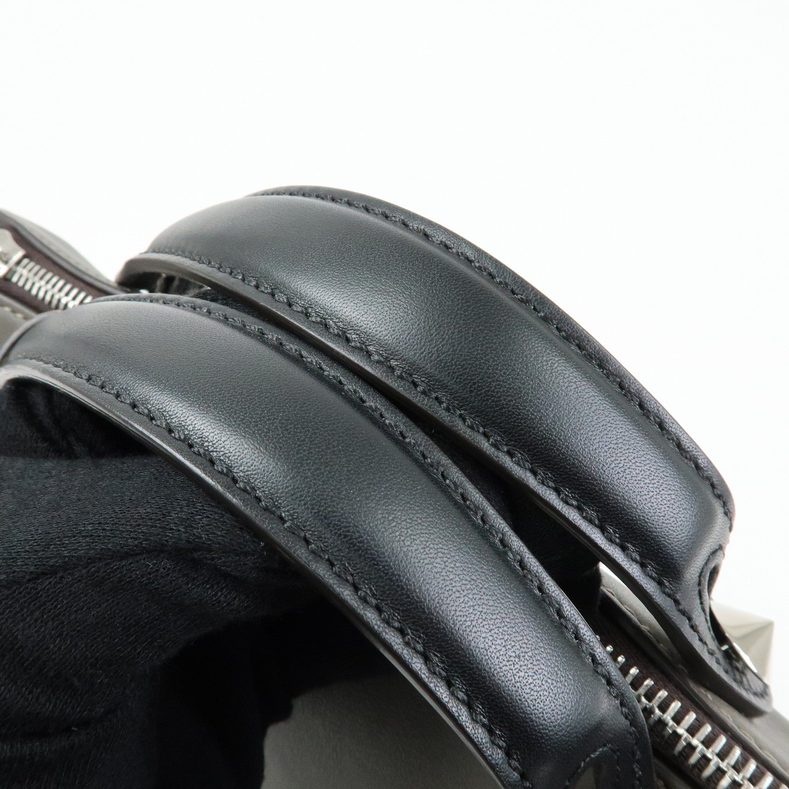 FENDI By The Way Medium Leather 2Way Bag Hand Bag Gray 8BL146