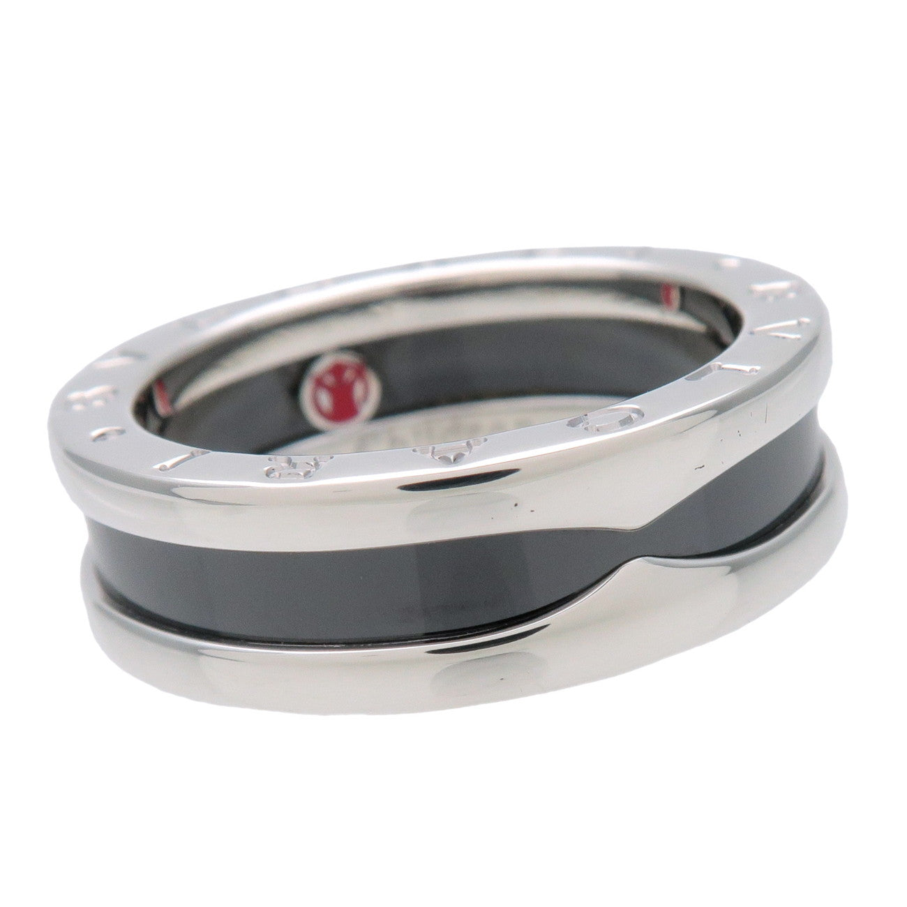 BVLGARI B-Zero1 Save the Children Ring SV925 Black Ceramic #55 US7