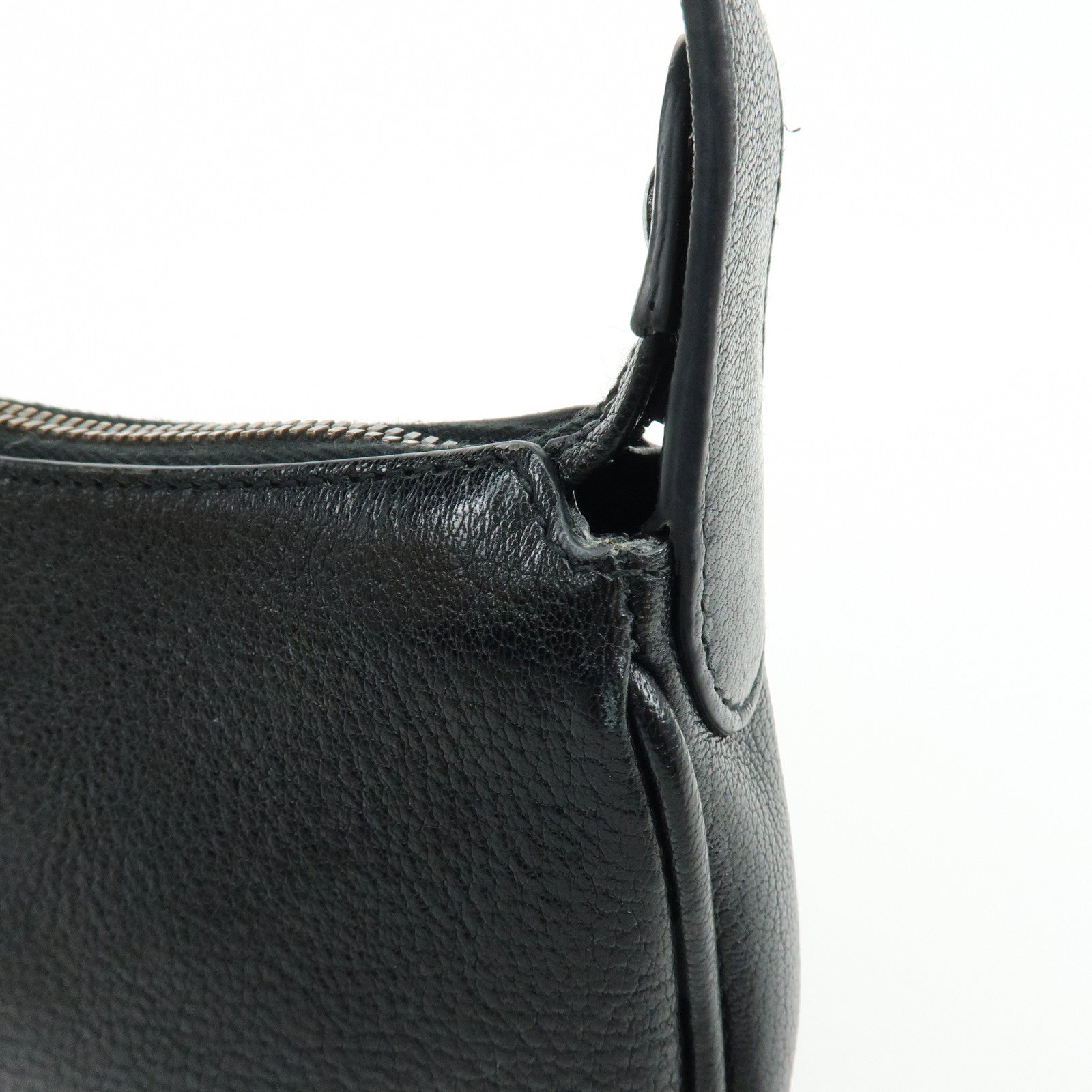 GUCCI GG Marmont Leather Small Hand Bag Black 139076