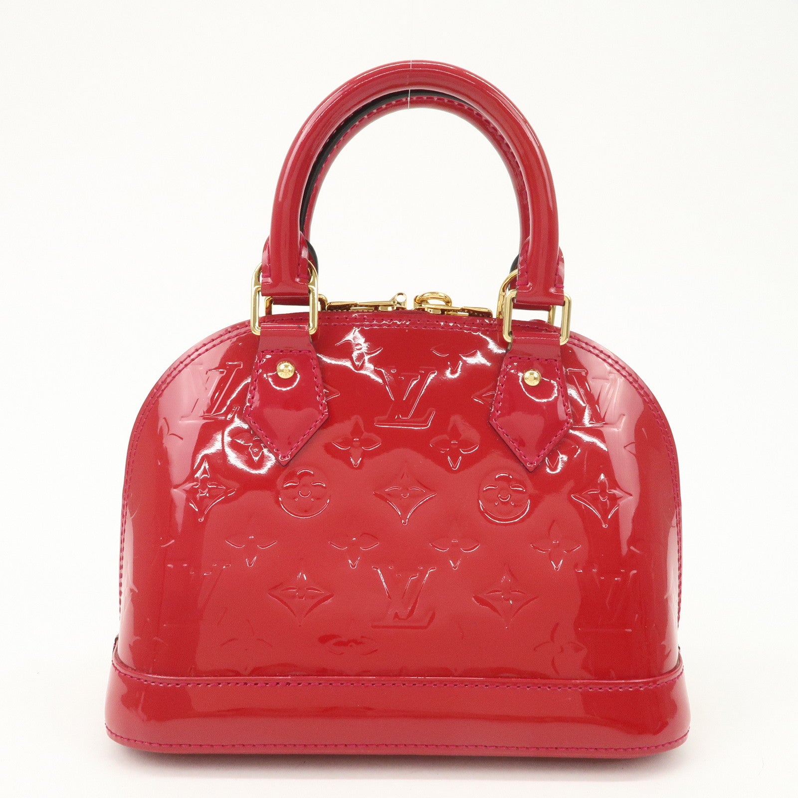 Louis Vuitton Monogram Vernis Leather Alma BB 2Way Bag Rouge M91698
