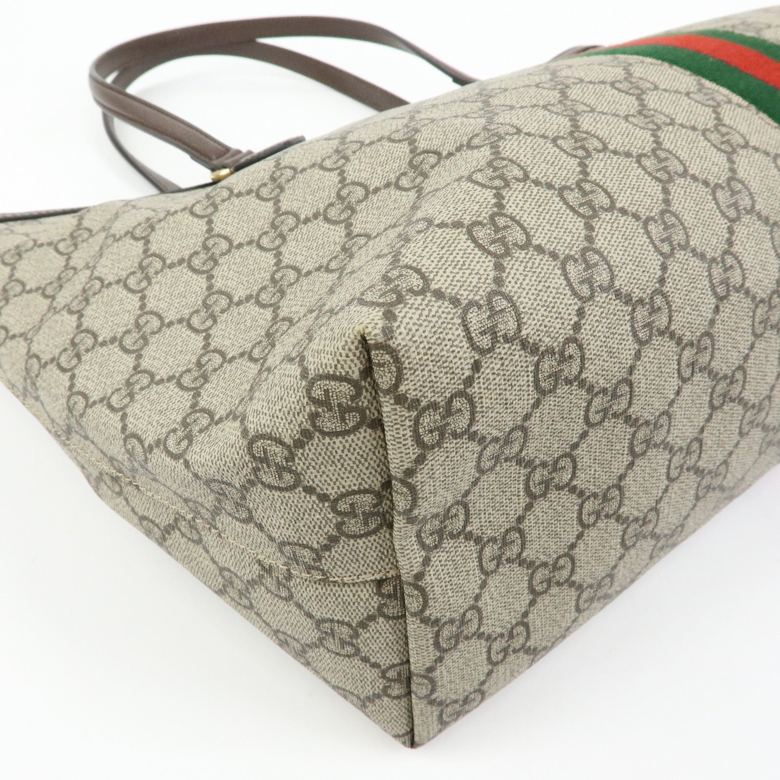 GUCCI Ophidia Sherry Medium Tote Shoulder Bag Beige Brown 631685