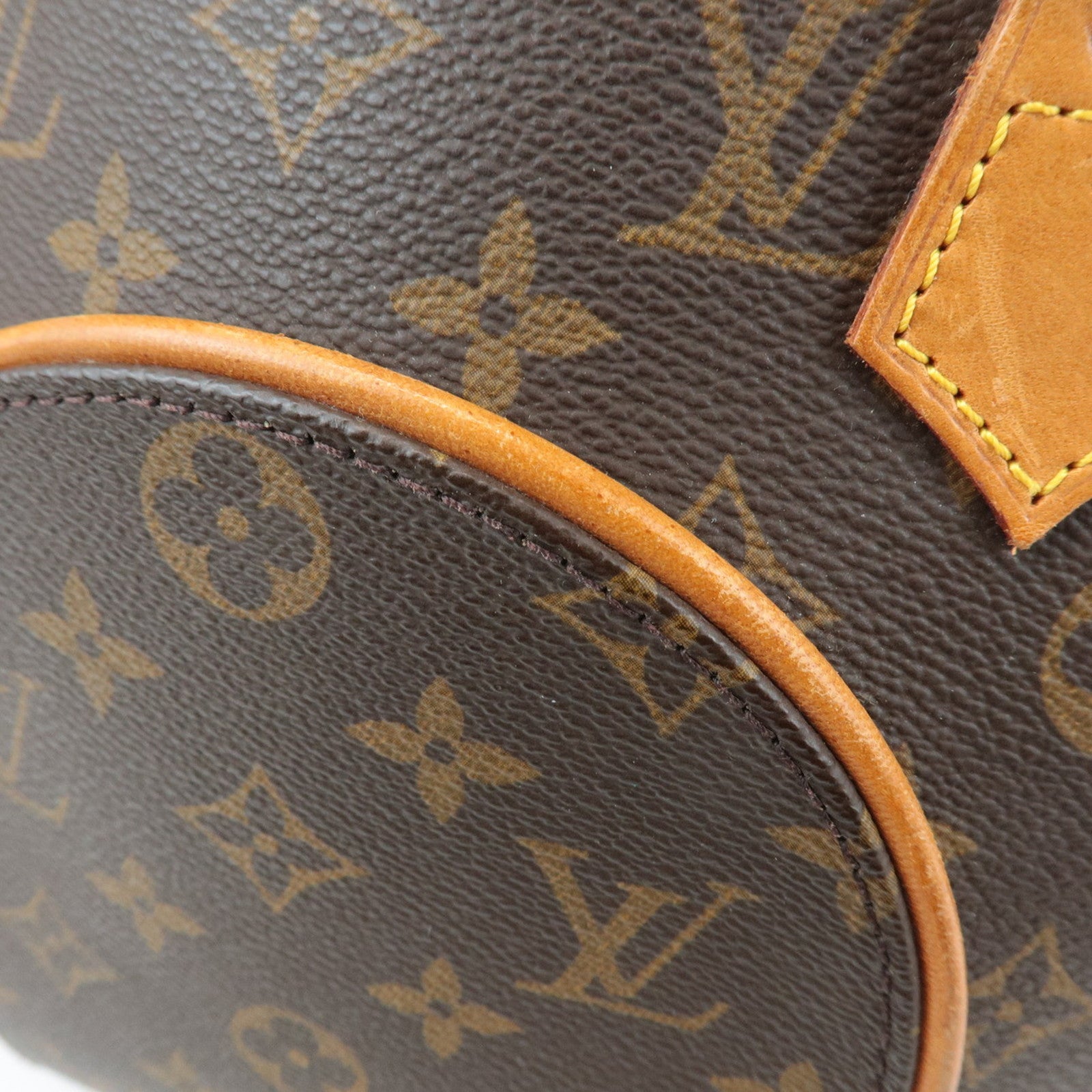 Louis Vuitton Monogram Ellipse PM Hand Bag Brown Gold HDW M51127