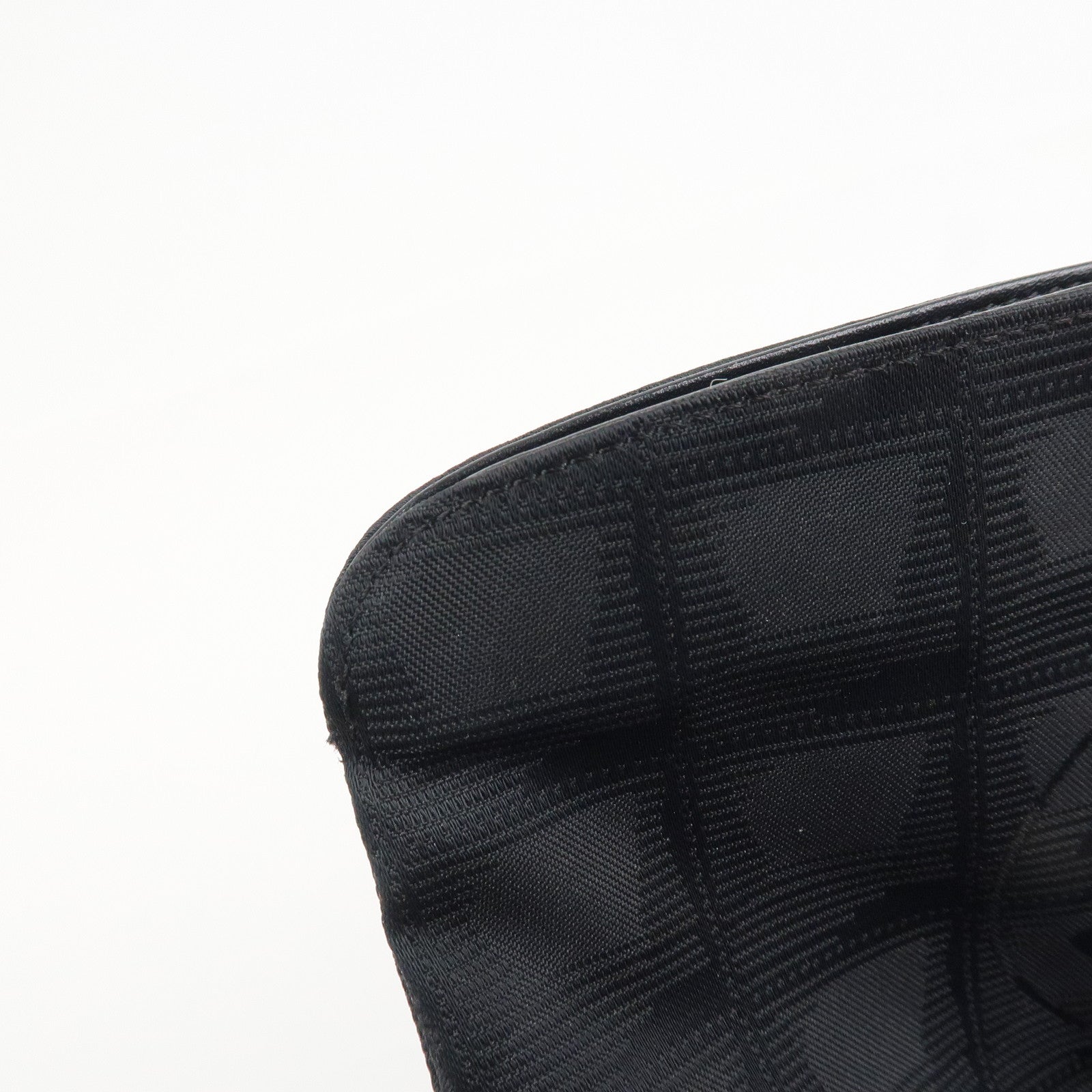 CHANEL Sports Line Nylon Leather Small Pouch Cosmetic Pouch Black