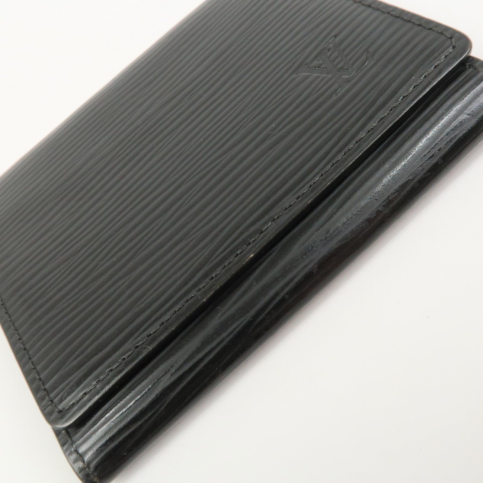 Louis Vuitton Epi Enveloppe Carte de Visite Card Case Noir M56582