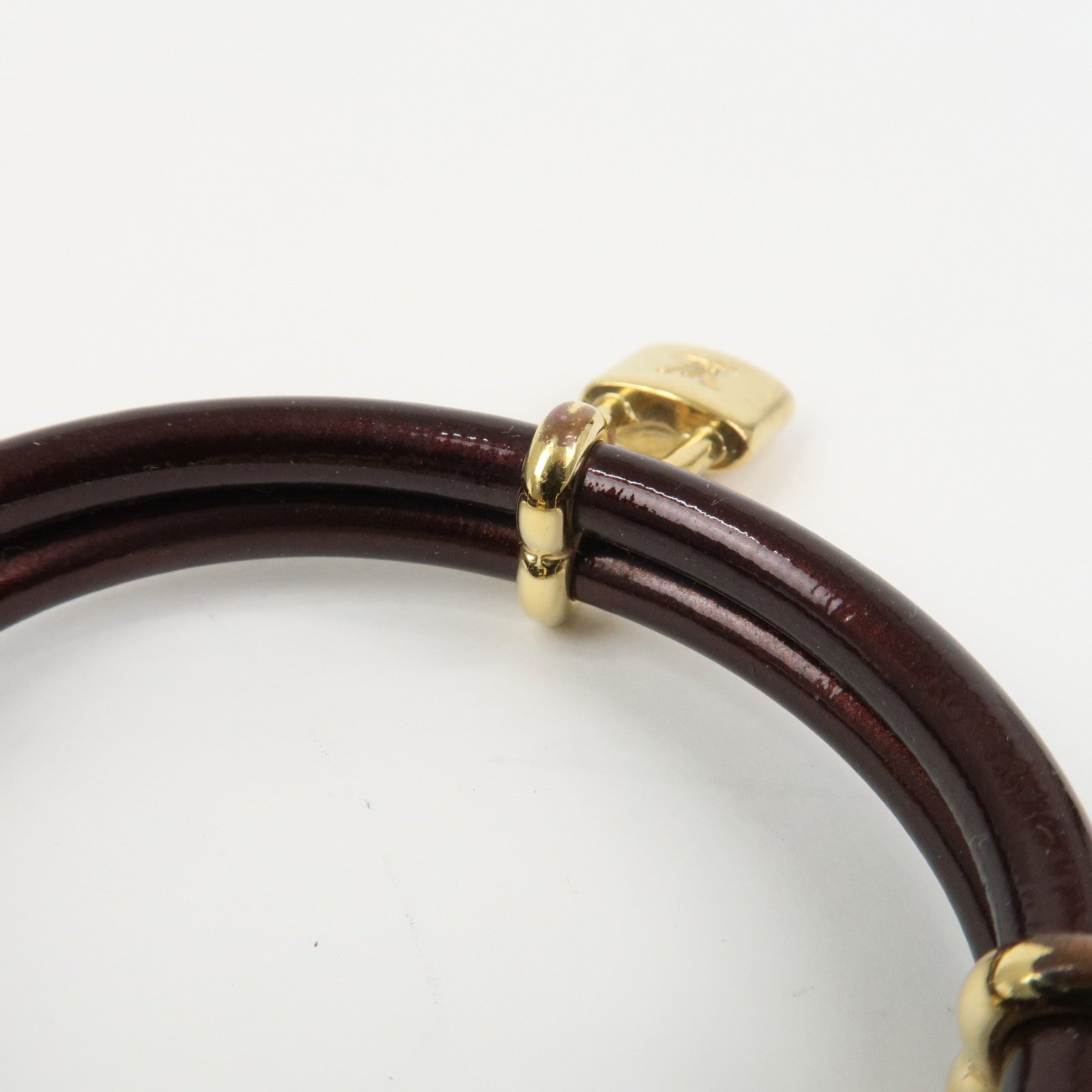 Louis Vuitton Vernis Leather Bracelet Keep It Twice Amarante
