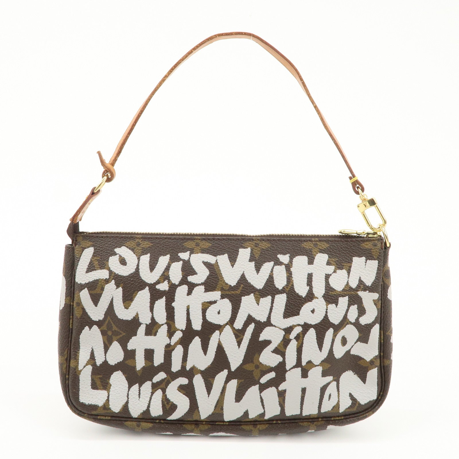 Louis Vuitton Monogram Graffiti Pochette Accessoires Hand Bag M92192 Used