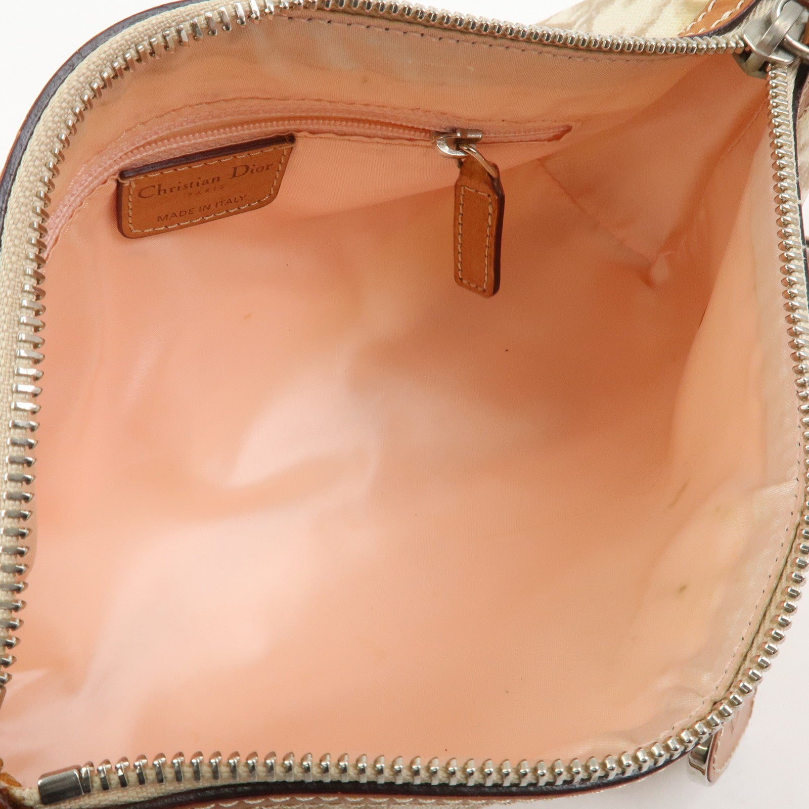 Christian Dior Trotter Romantic PVC Canvas Leather Shoulder Bag