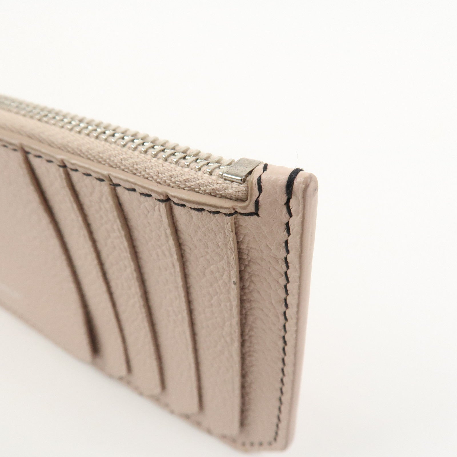 SAINT LAURENT PARIS Leather Card Case Card Holder Light Pink 458583