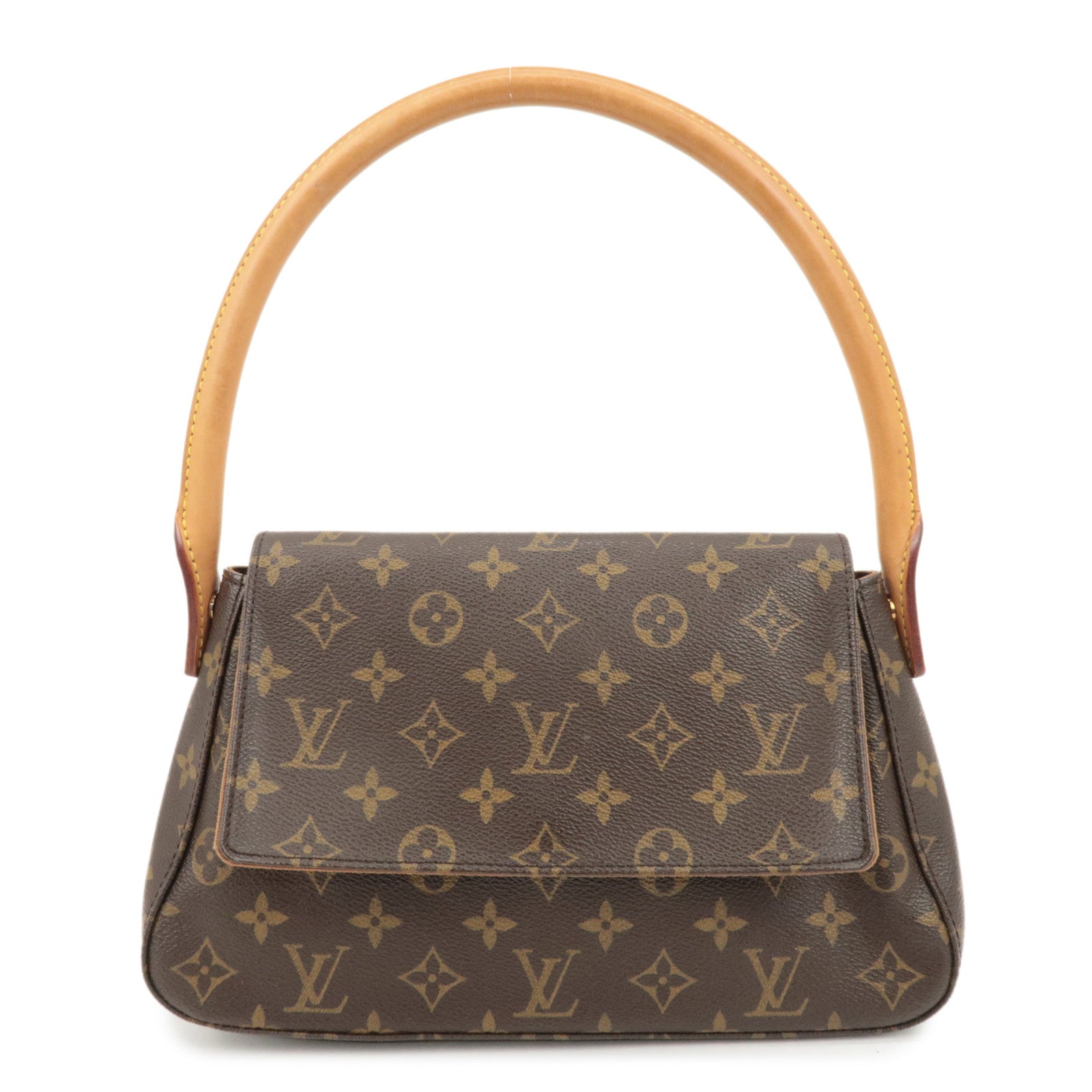 Louis Vuitton Monogram Mini Looping Shoulder Bag Brown M51147 Used