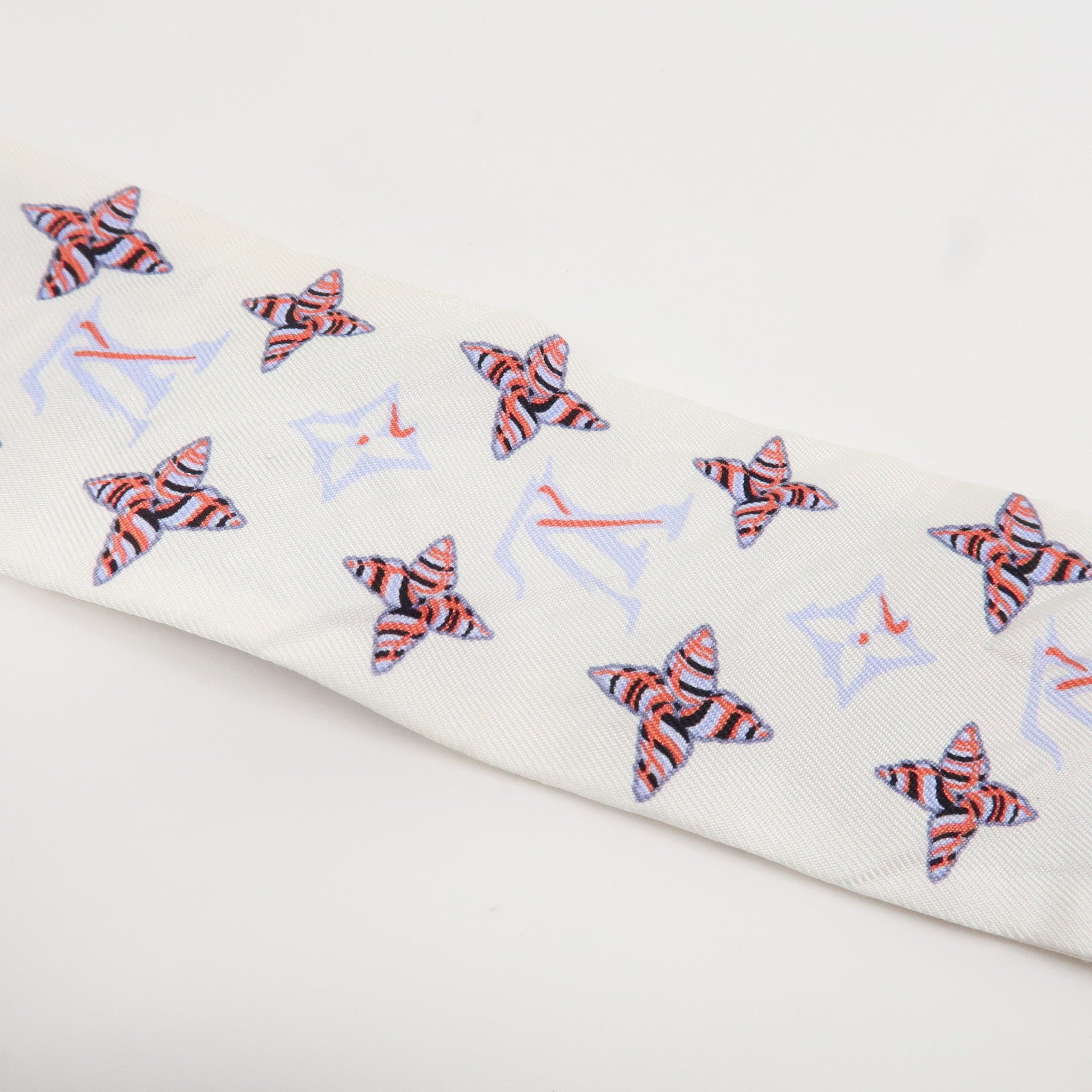 Louis Vuitton Sea of Love Bandeau BB Silk 100% Scarf White M73873