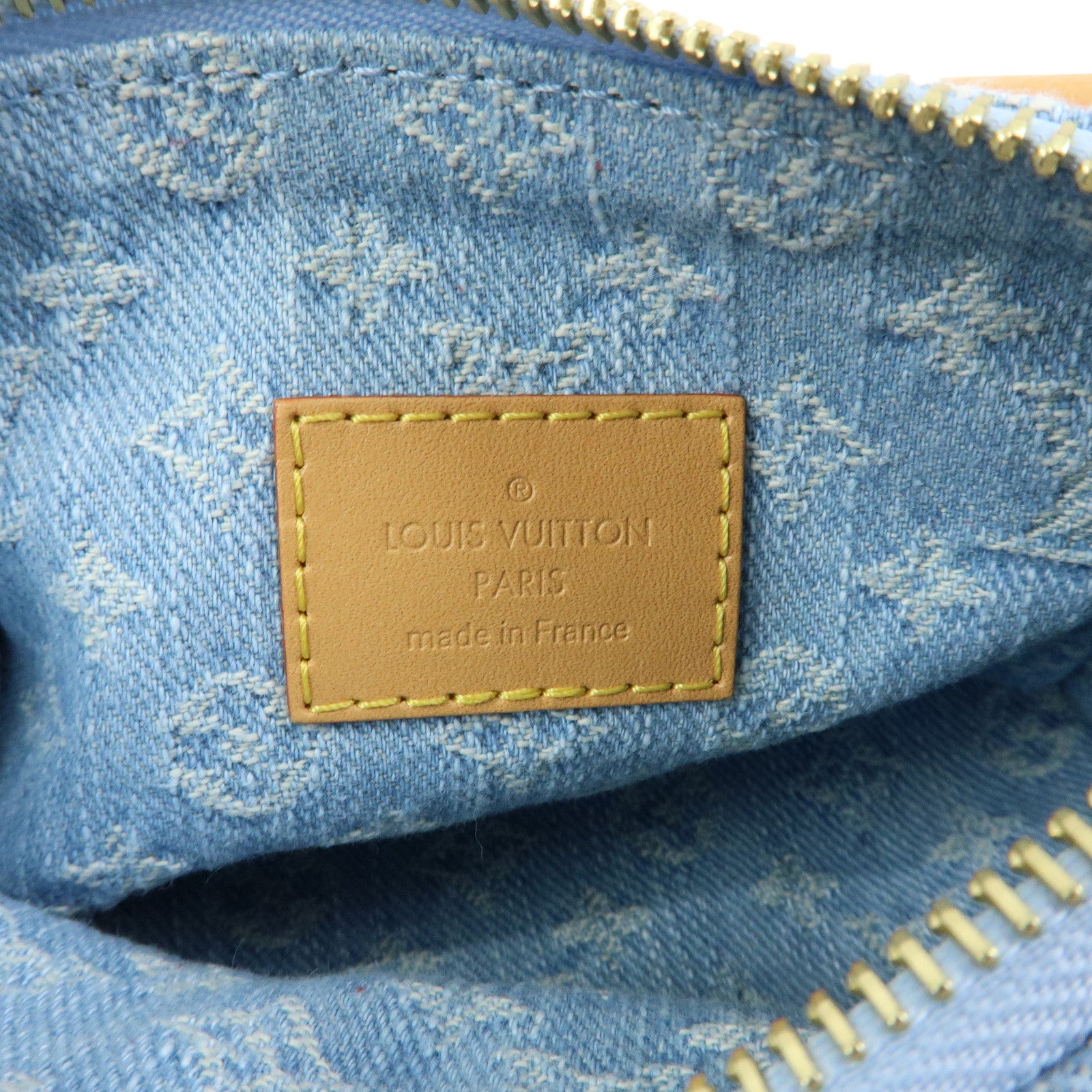 Louis Vuitton Monogram Denim Nano Speedy Mini Hand Bag Blue M11212