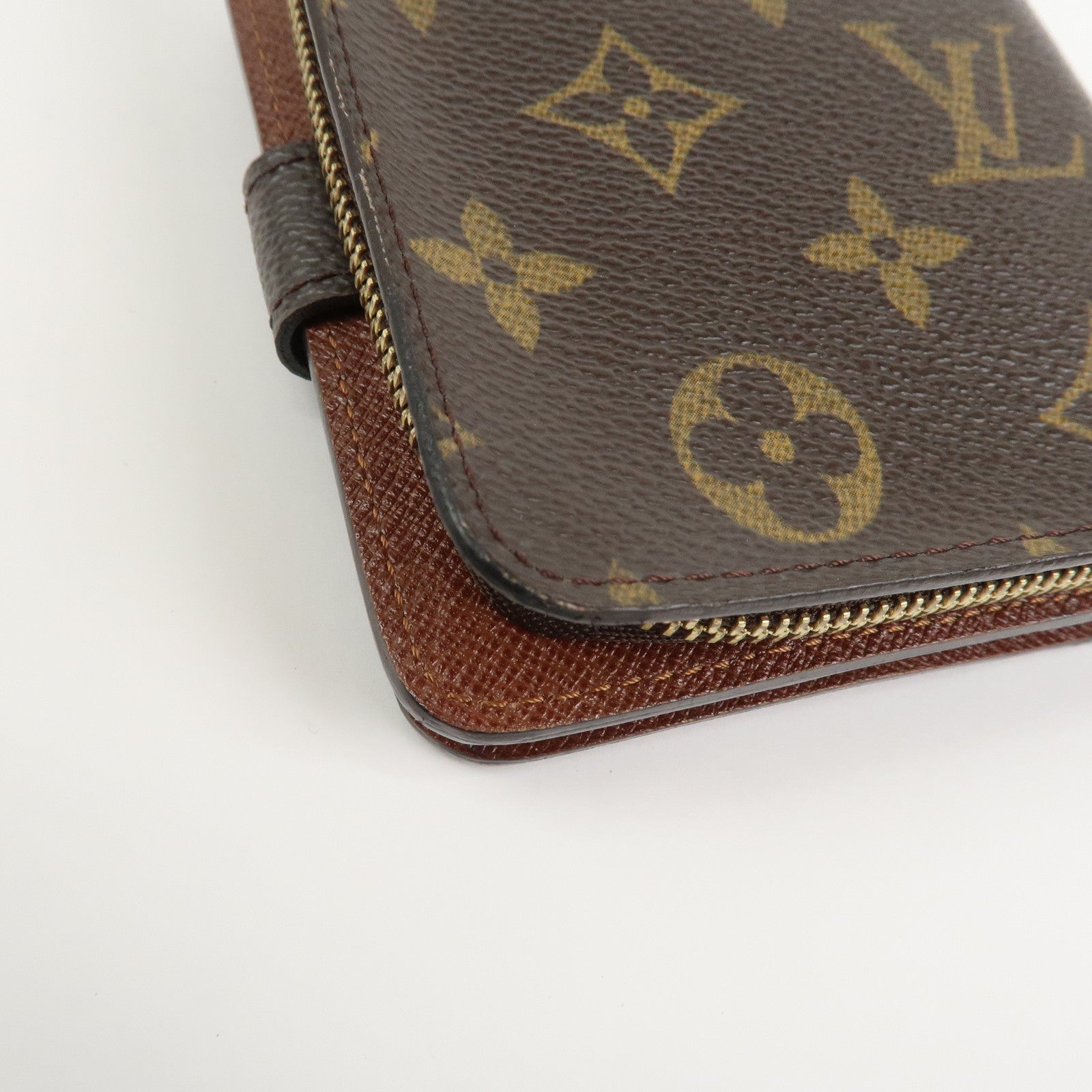 Louis Vuitton Monogram Compact Zippy Wallet Brown M61667