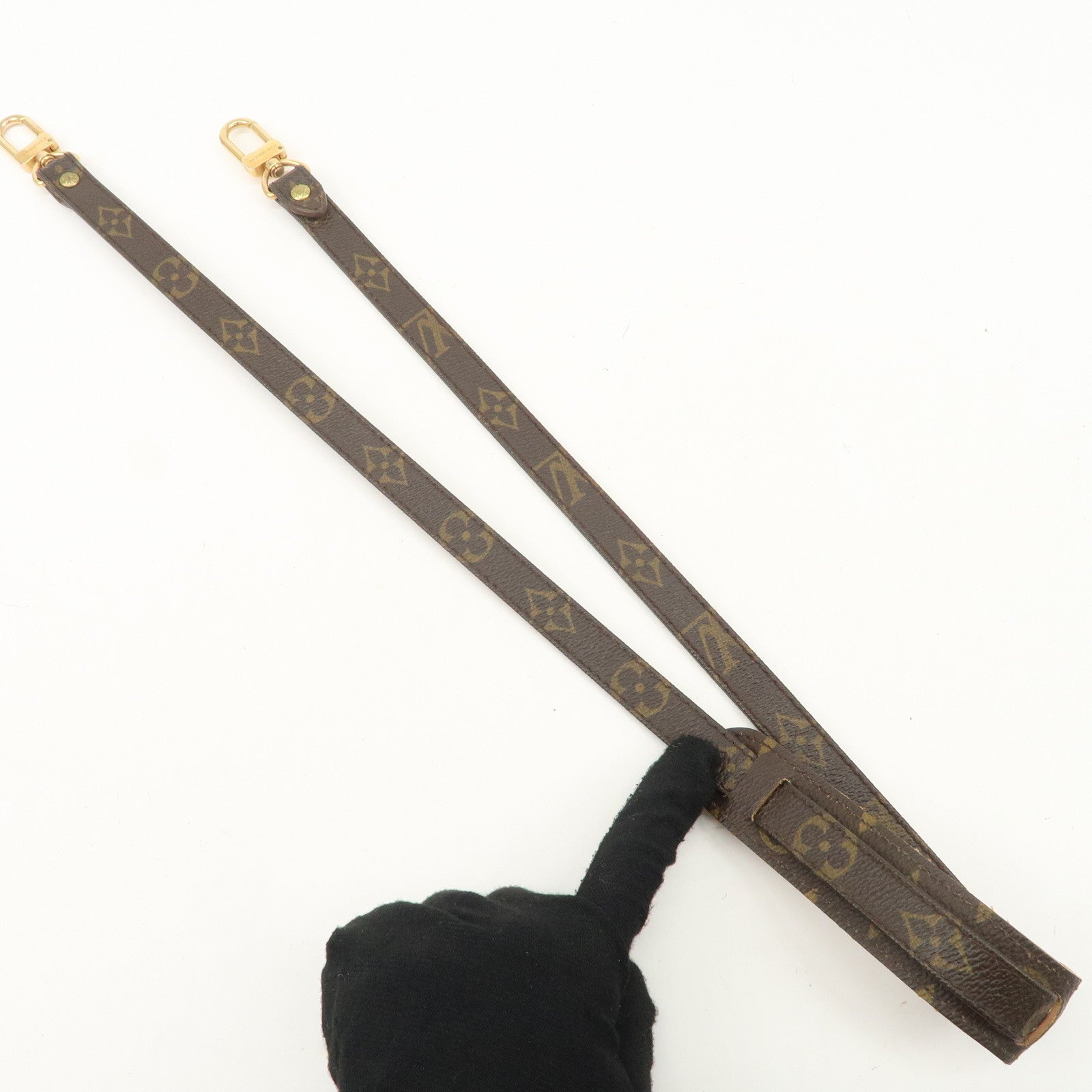 Louis Vuitton Monogram Canvas Shoulder Strap120cm Brown J75010 Used