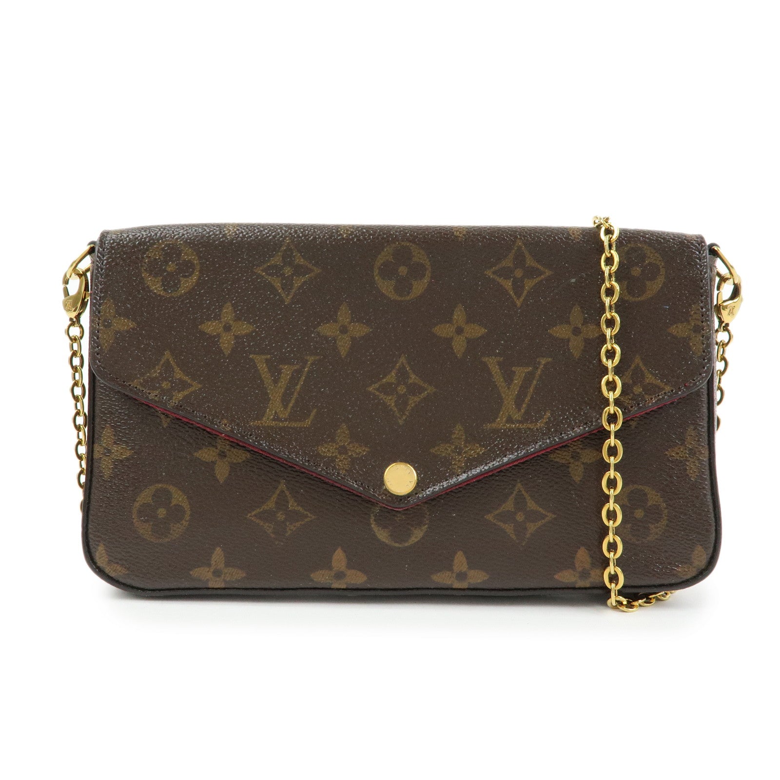 Louis Vuitton Monogram Pochette Felicie Shoulder Bag Brown M61276