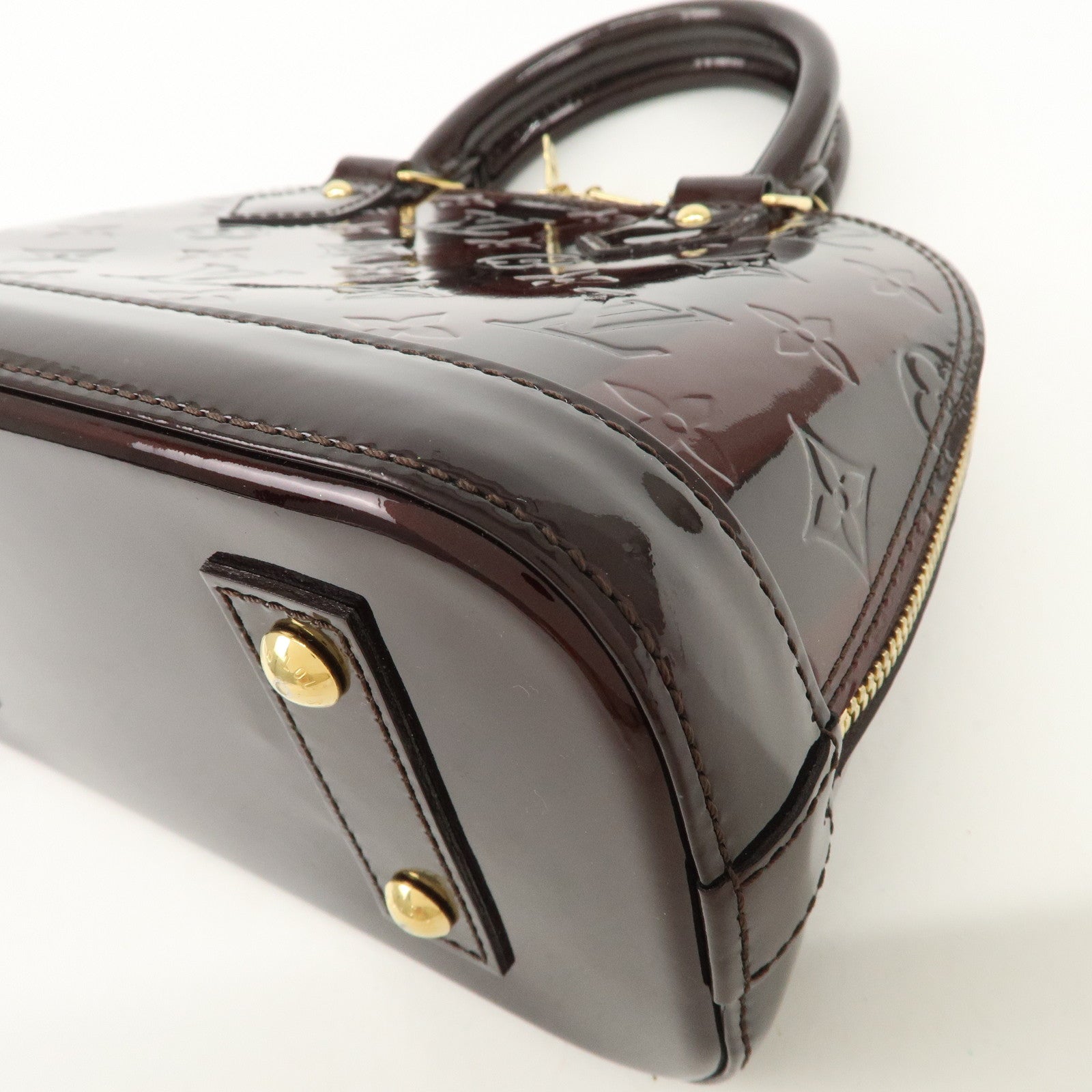 Louis Vuitton Monogram Vernis Leather Alma BB 2way Hand Bag M91700 Used