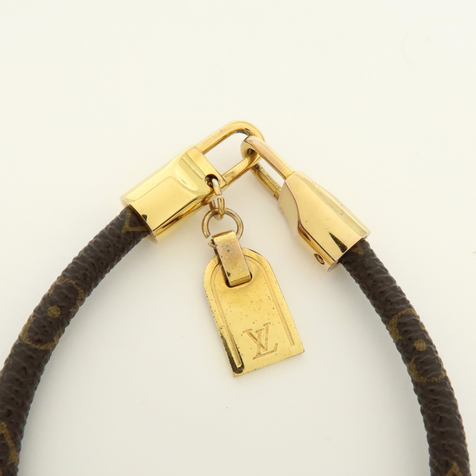 Louis Vuitton Monogram Bracelet Luck It Canvas Metal Brown M6605
