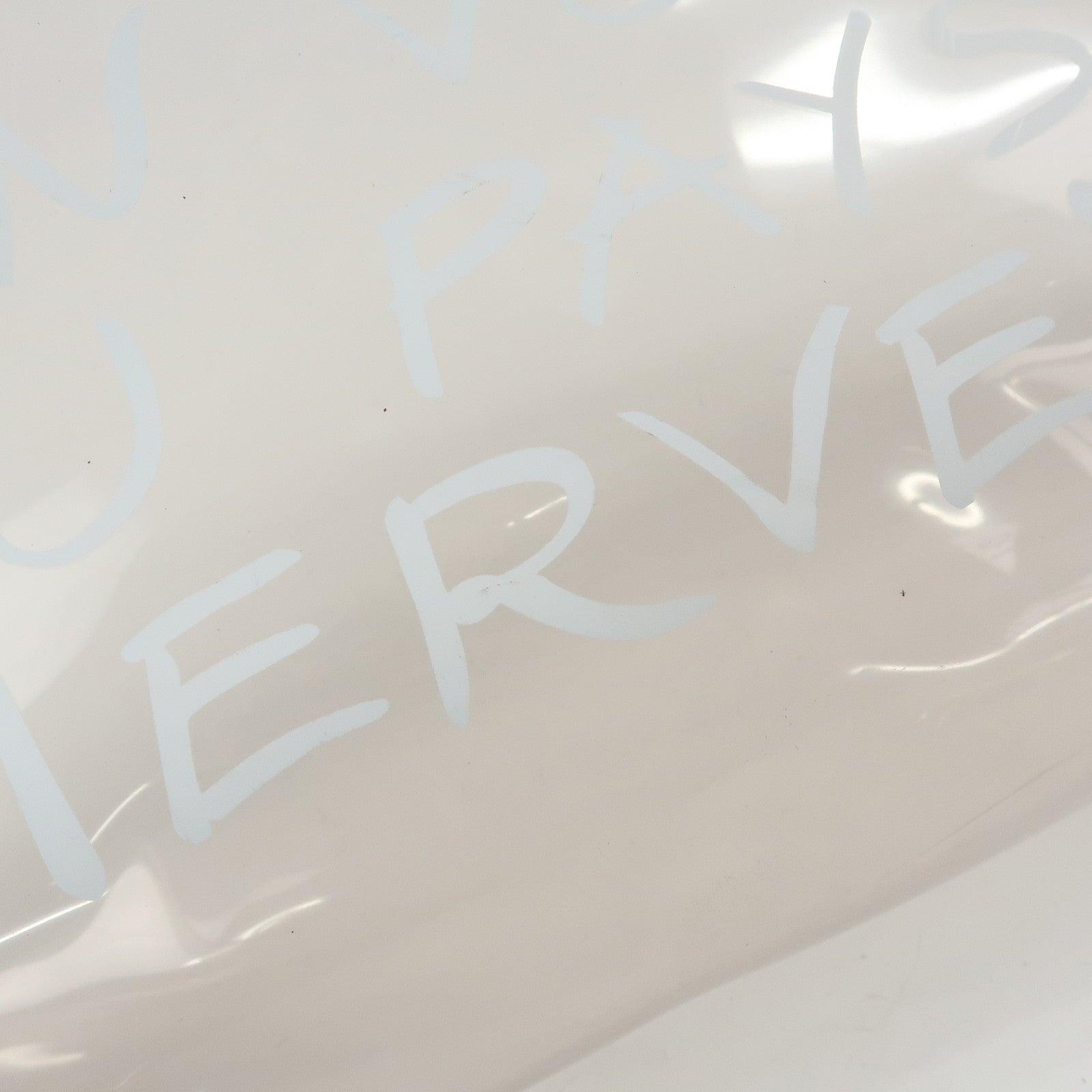 HERMES Kelly Vinyl Hand Bag Clear Transparent