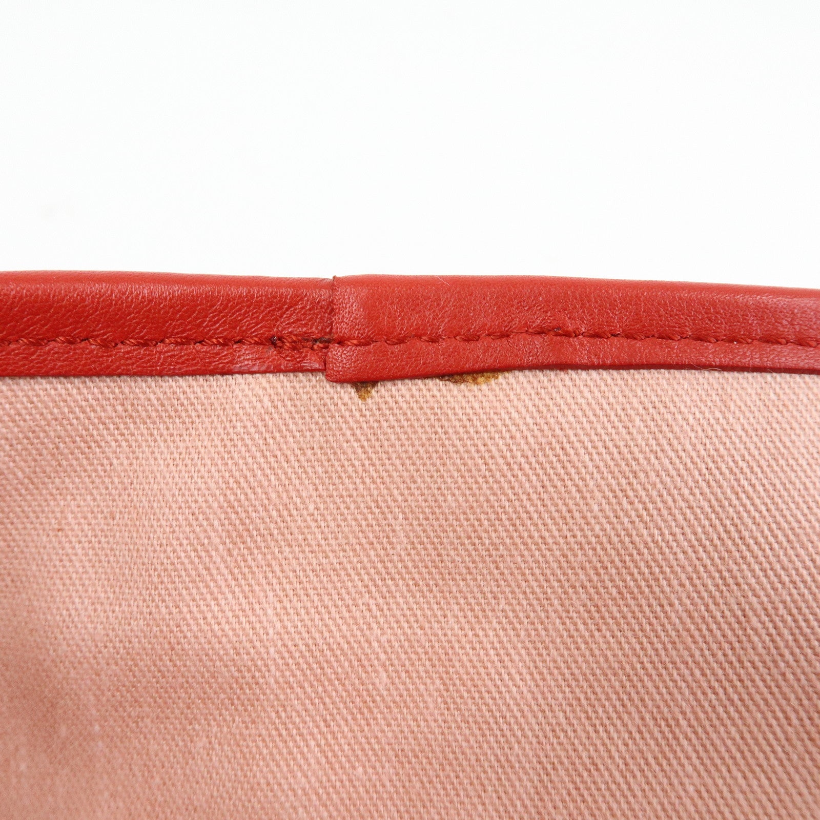 Ferragamo Gancini Canvas Leather Tote Shoulder Bag OSAKA 2004 Red