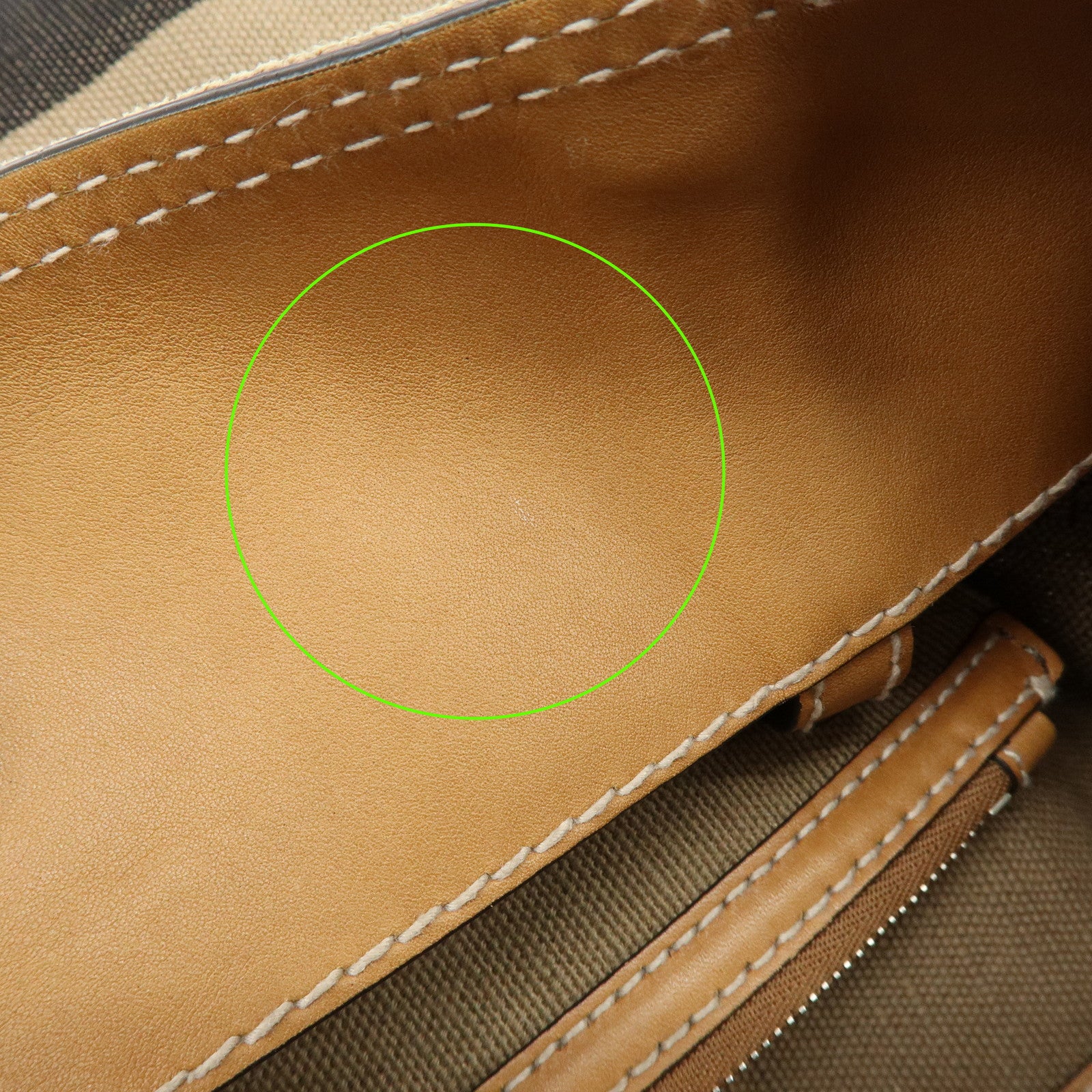 Burberry Canvas Leather 2Way Shoulder Hand Bag Plaid Beige Camel