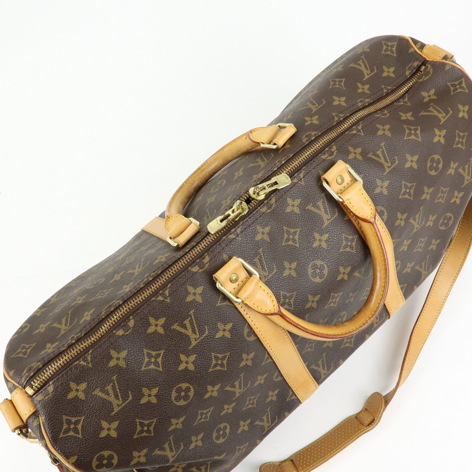 Louis Vuitton Monogram Keep All Bandouliere 50 Boston Bag M41416