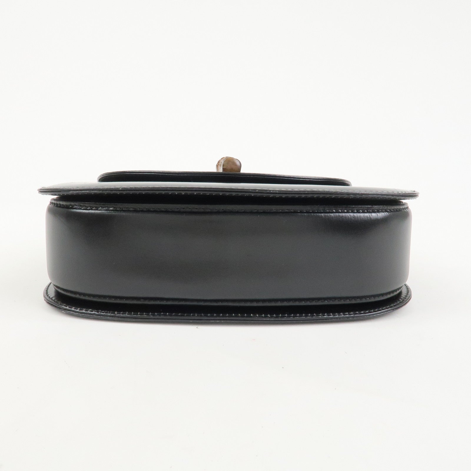 GUCCI Bamboo Leather 2WAY Bag Hand Bag Black 000 2046