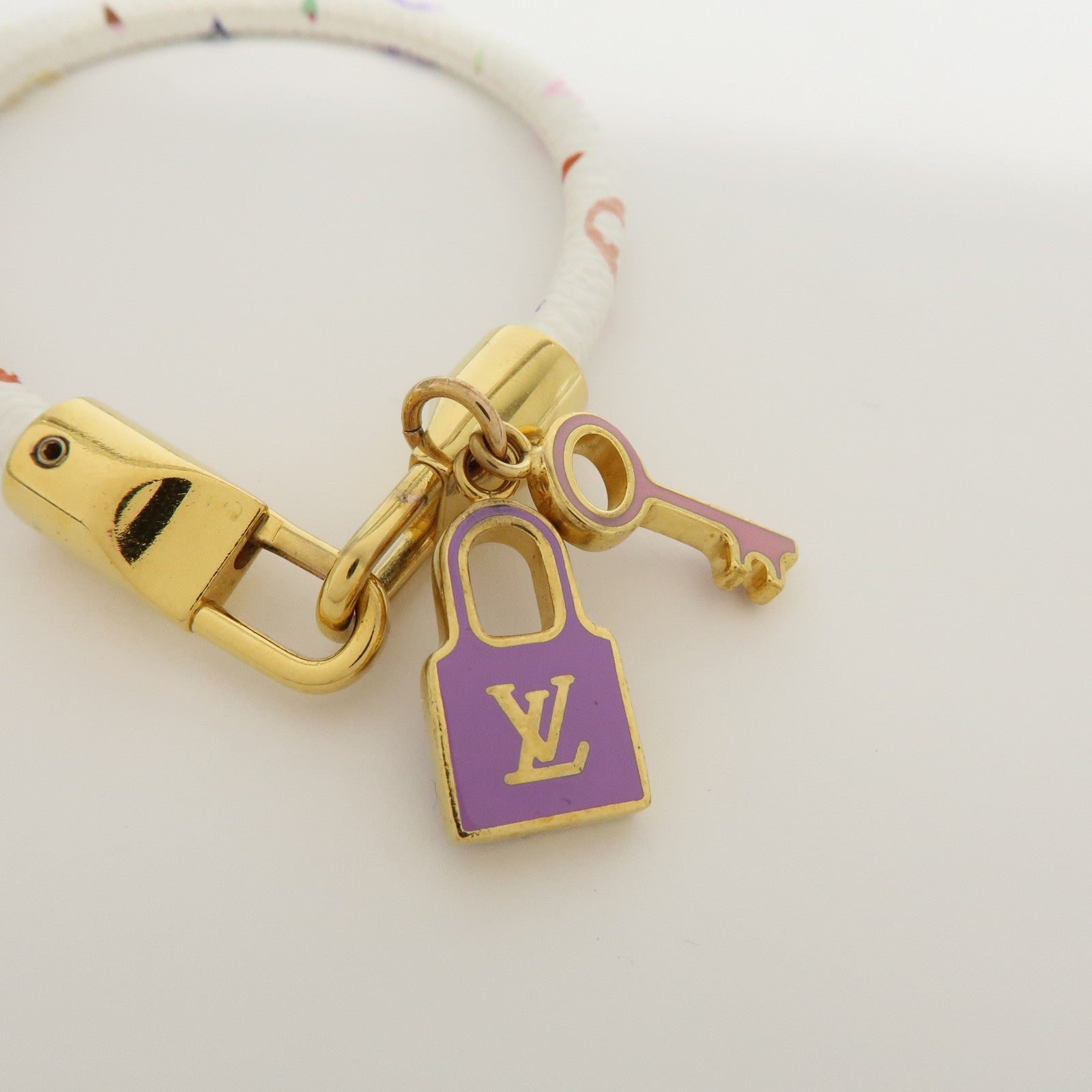 Louis Vuitton Lockit Monogram Multicolor Canvas Bracelet M6604F