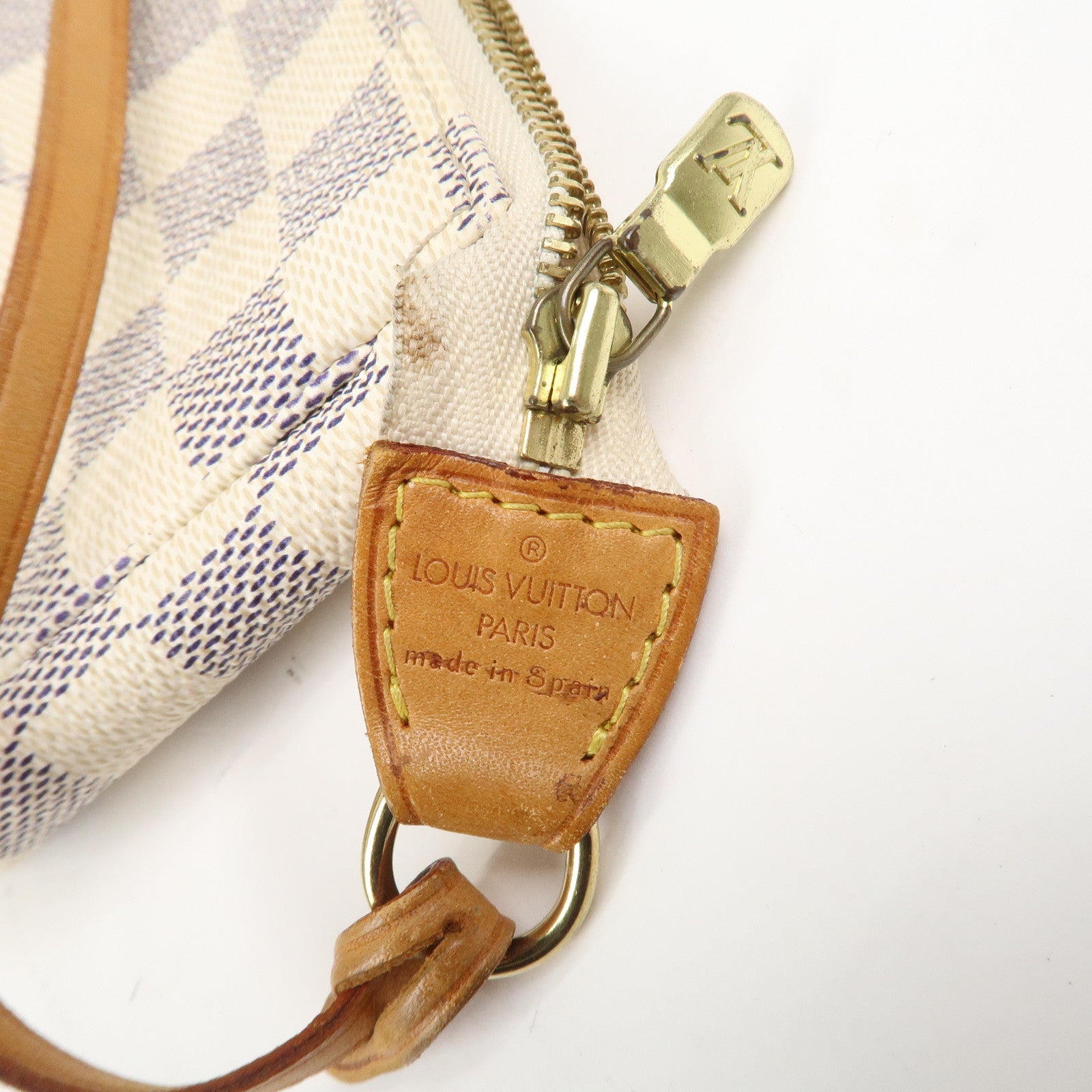 Louis Vuitton Damier Azur Pochette Accessoires Hand Bag N41207