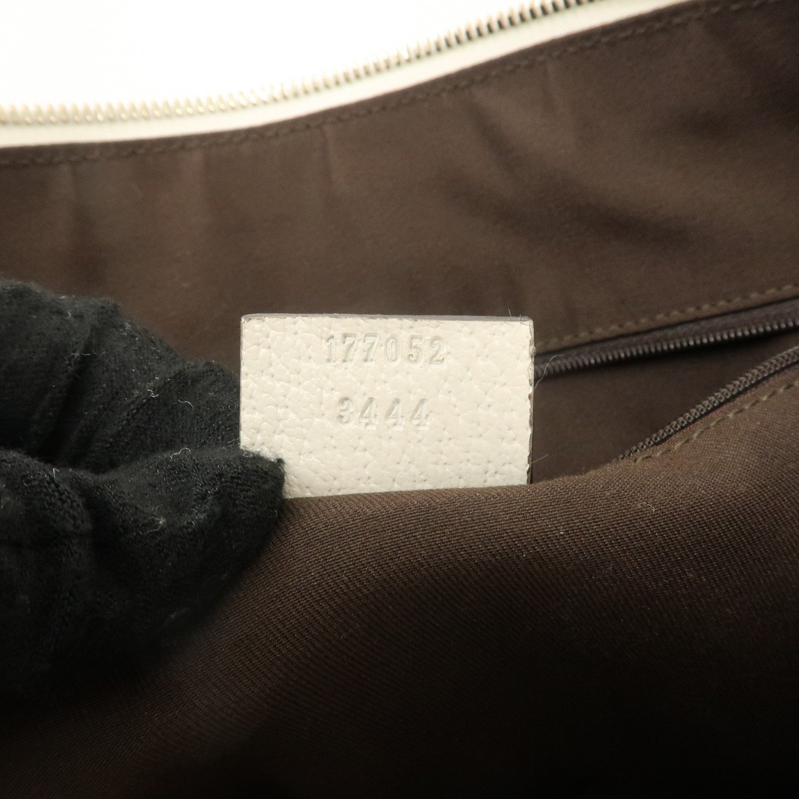 GUCCI Princy Sherry GG Canvas Leather Tote Bag Beige Ivory 177052 Used