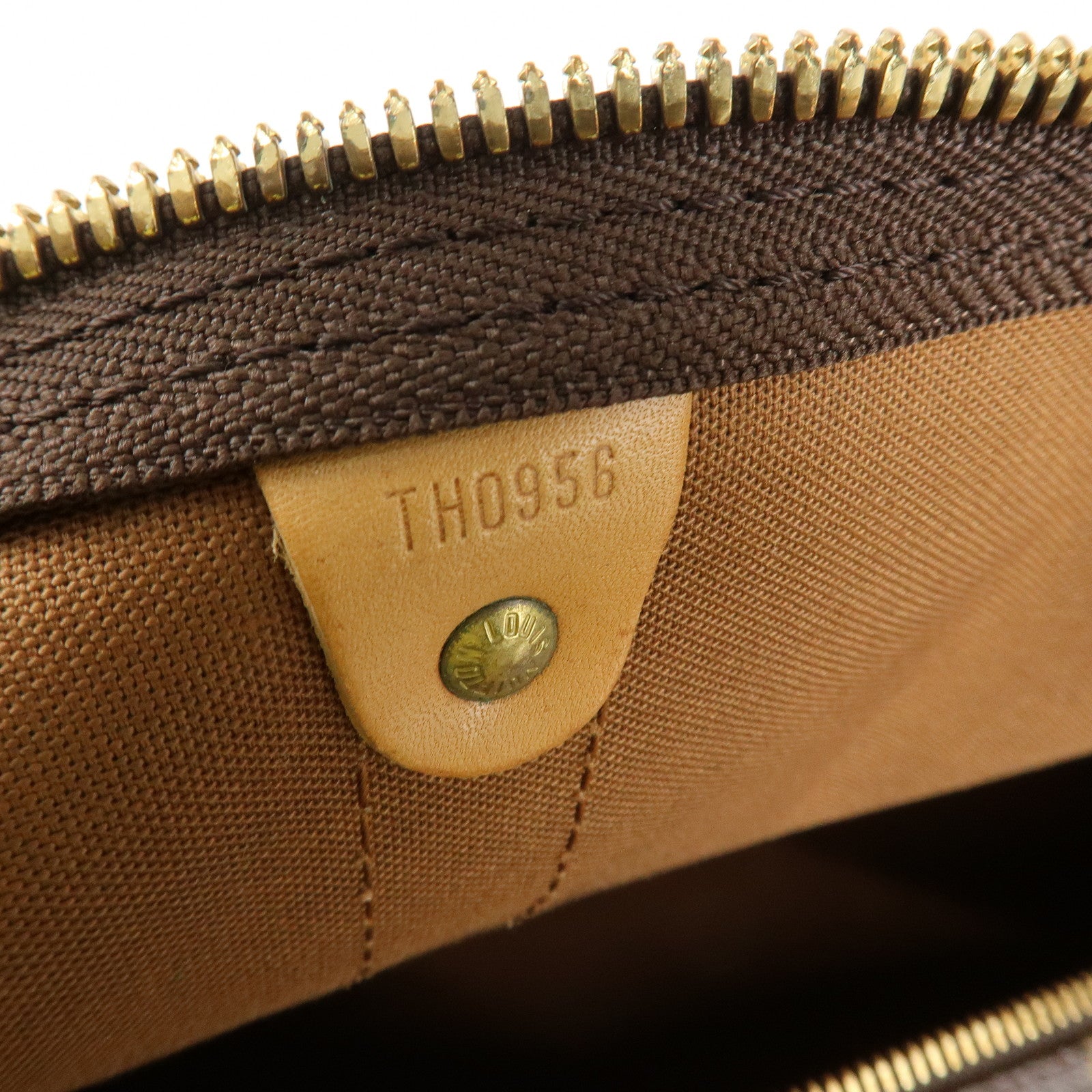 Louis Vuitton Monogram Keep All 50 Boston Bag Brown M41416 Used