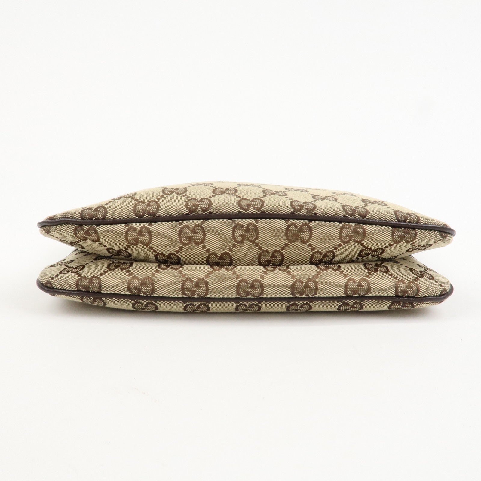 GUCCI Sherry Line GG Canvas Leather Shoulder Bag Beige 145812