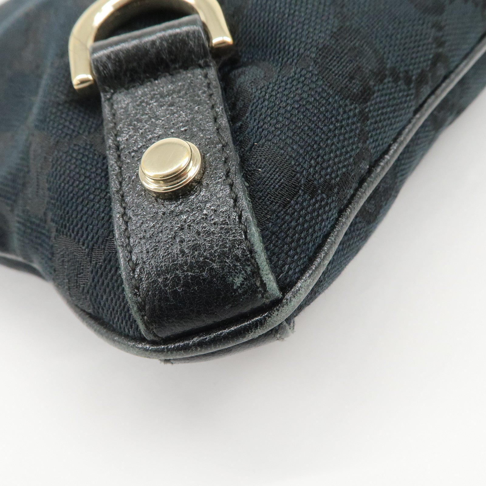 GUCCI Abbey GG Canvas Leather Shoulder Bag Crossbody Bag 131326