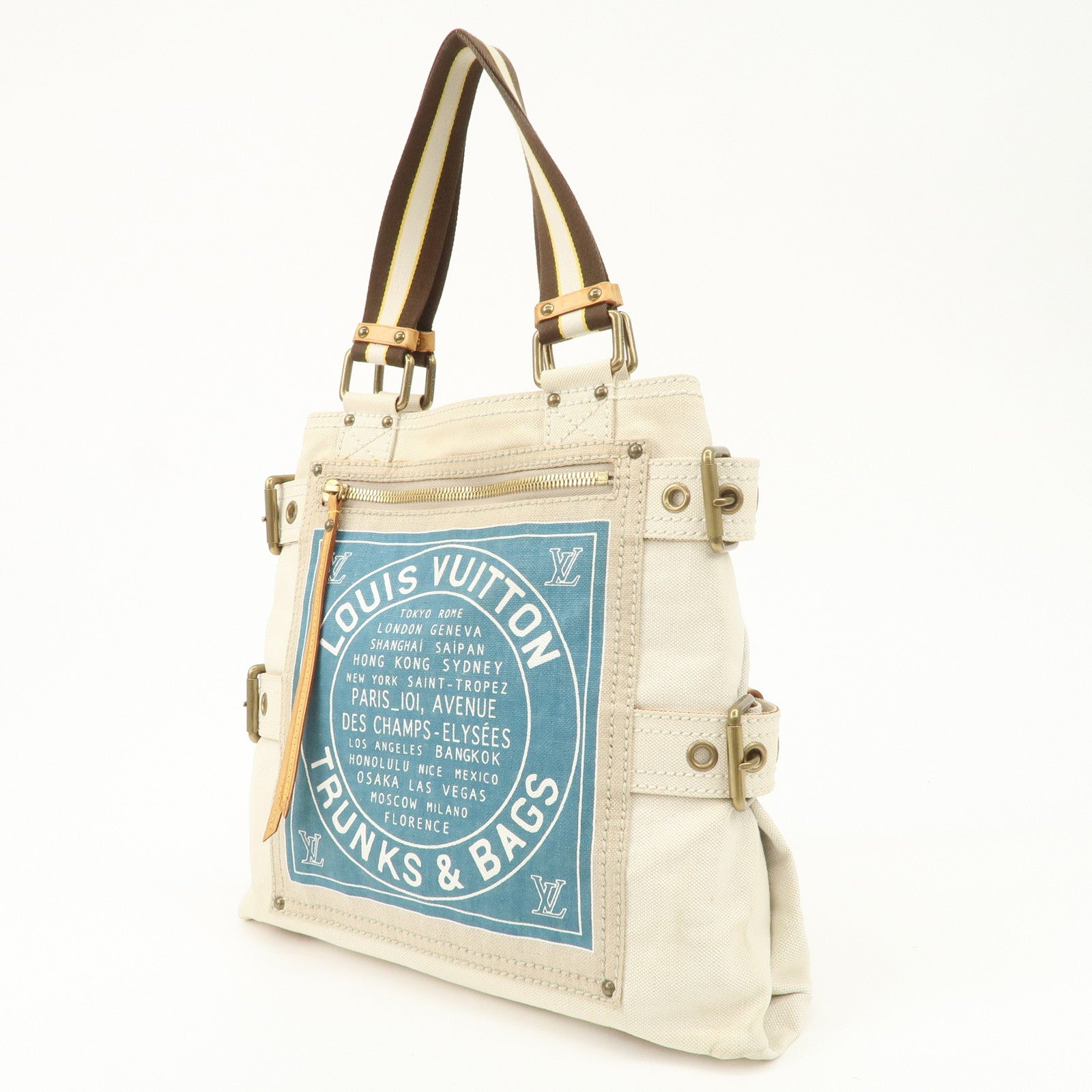 Louis Vuitton Cruise Line Globe Shopper MM Shoulder Bag M95114 Used