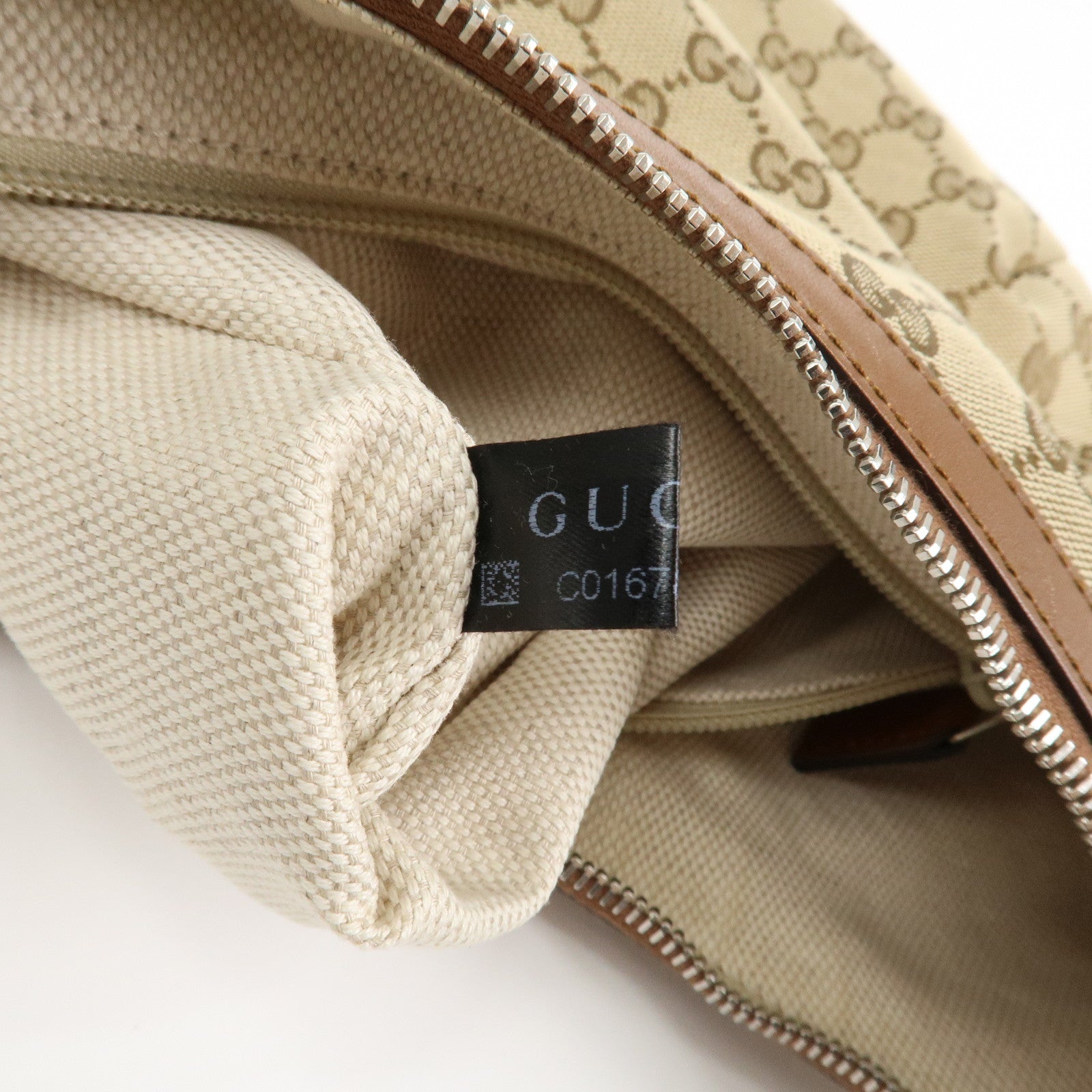 GUCCI Sherry GG Canvas Leather Shoulder Bag Beige Brown 353399