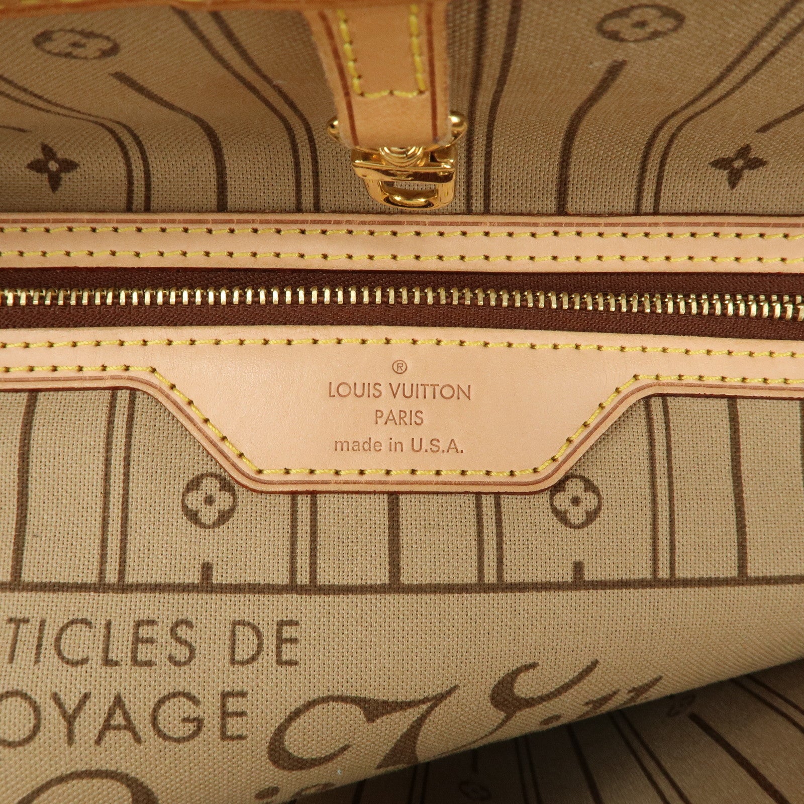 Louis Vuitton Monogram Neverfull MM Tote Bag Shoulder Bag Brown M40156