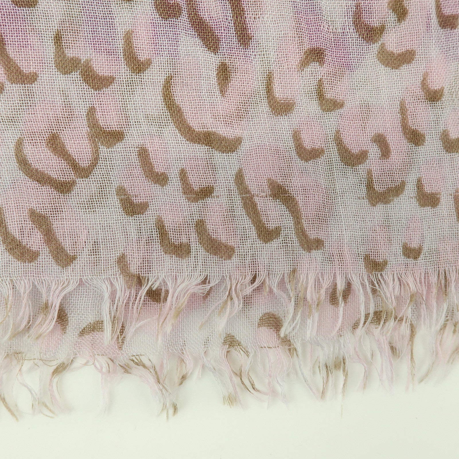 Louis Vuitton Leopard Cashmere Silk Scarf Shawl Pink Gray 413287